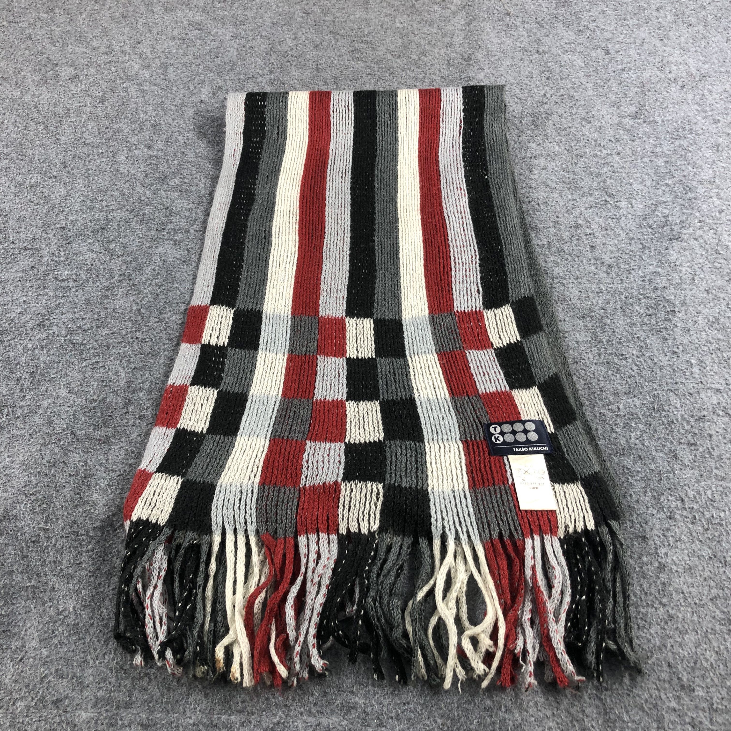 Takeo Kikuchi Takeo Kikuchi Stripes Wool Scarf Muffler V888 Size ONE SIZE - 1 Thumbnail