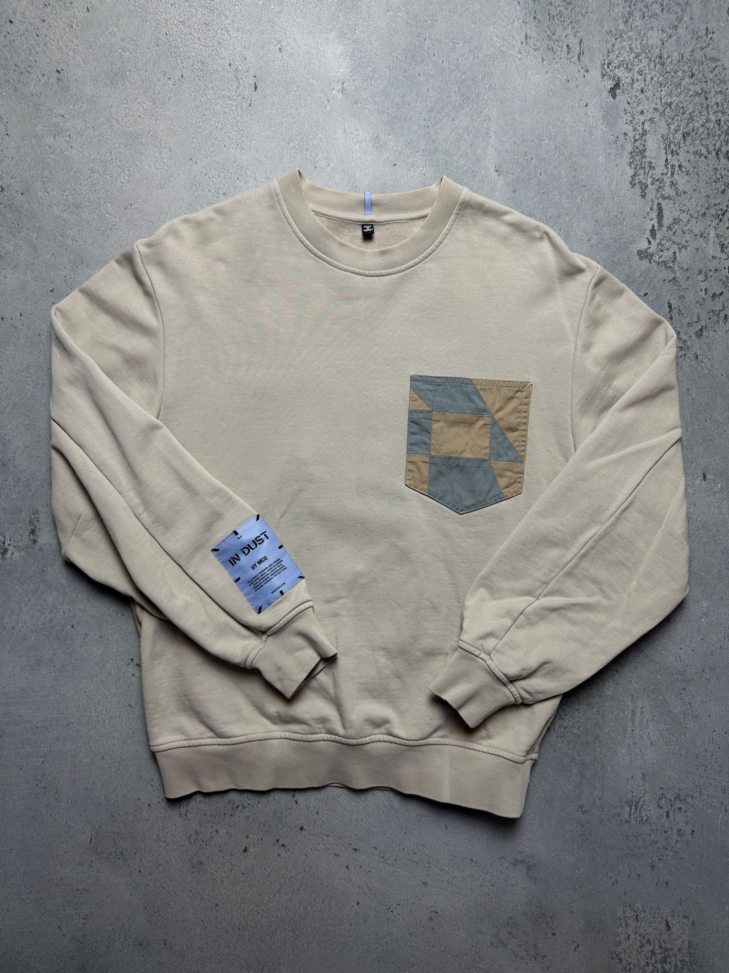 Alexander McQueen McQ Alexander McQueen Beige Off-White Patchwork Sweatshirt Size US S / EU 44-46 / 1 - 2 Thumbnail