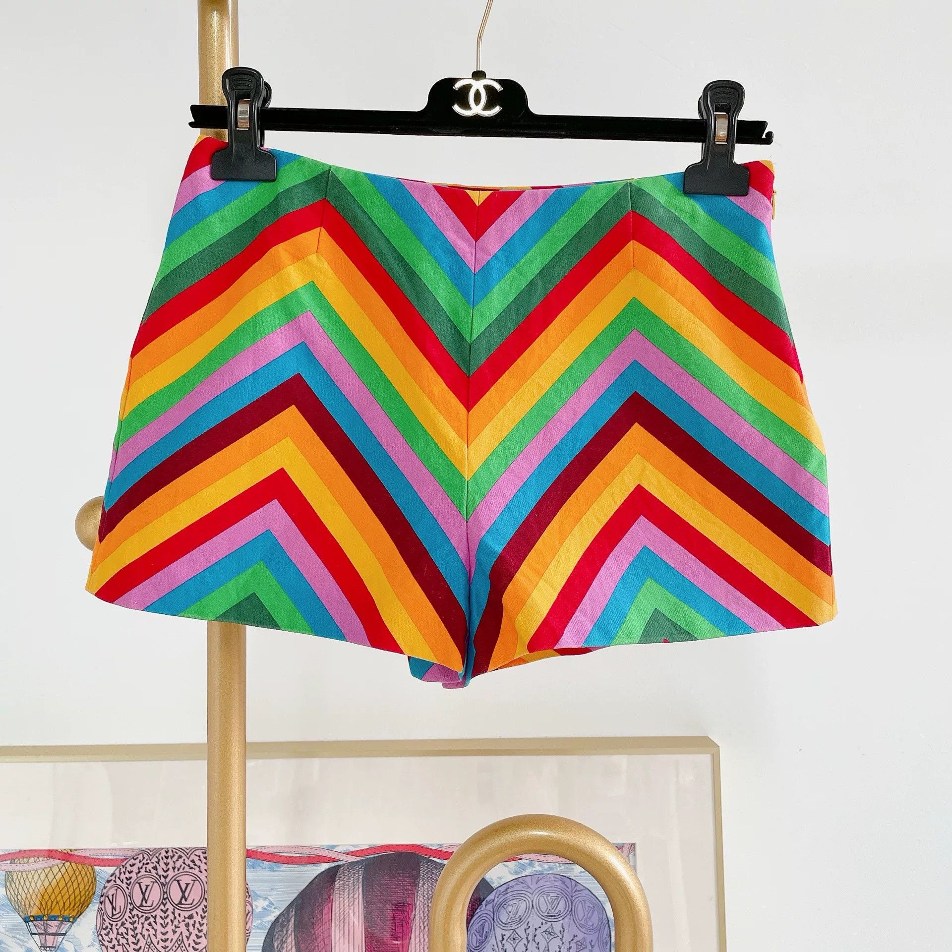 Valentino Valentino Colorful Striped Shorts Size 38" / US 16 / IT 52 - 1 Thumbnail