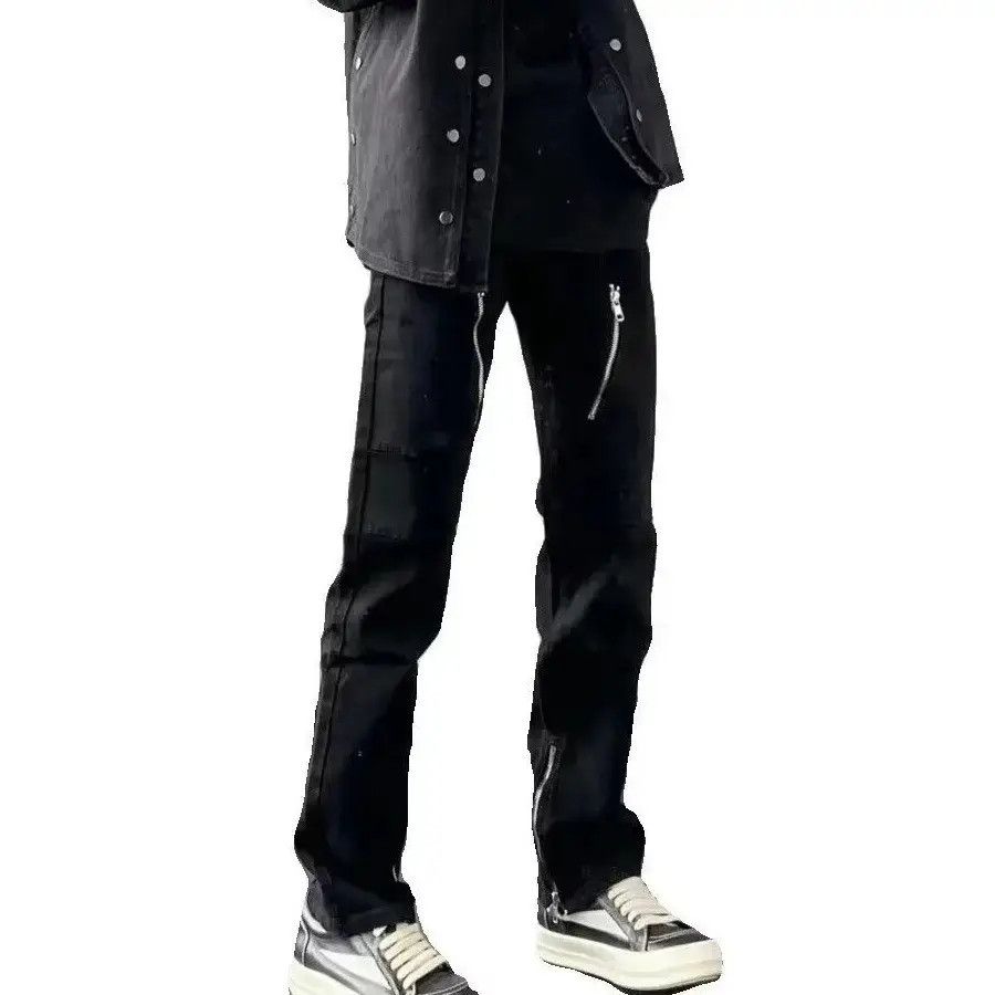 Japanese Brand Retro loose straight leg micro flared jeans Size US 30 / EU 46 - 5 Thumbnail