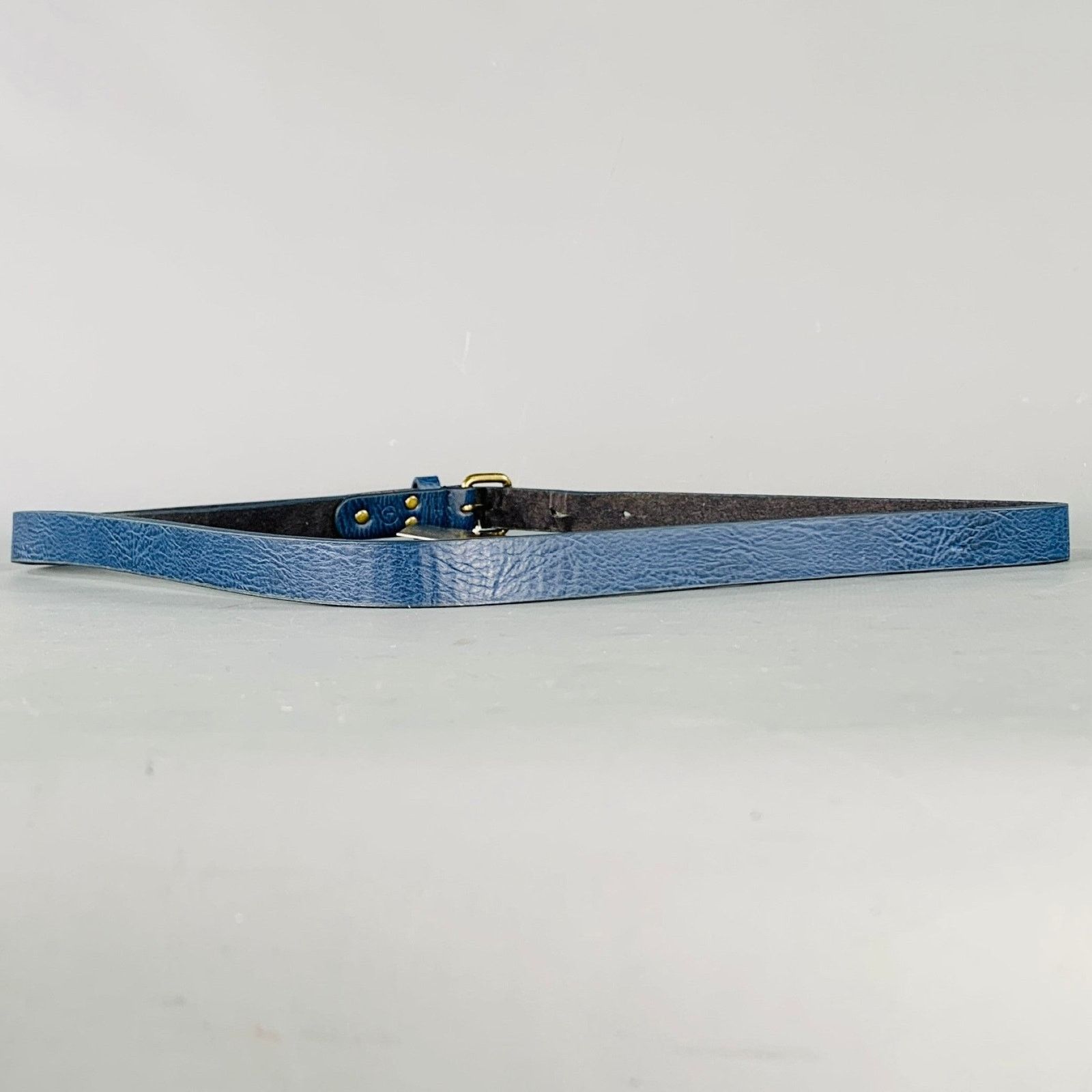 Scotch & Soda SCOTCH AND SODA Size 38 Blue Leather Belt Size 38 - 3 Thumbnail