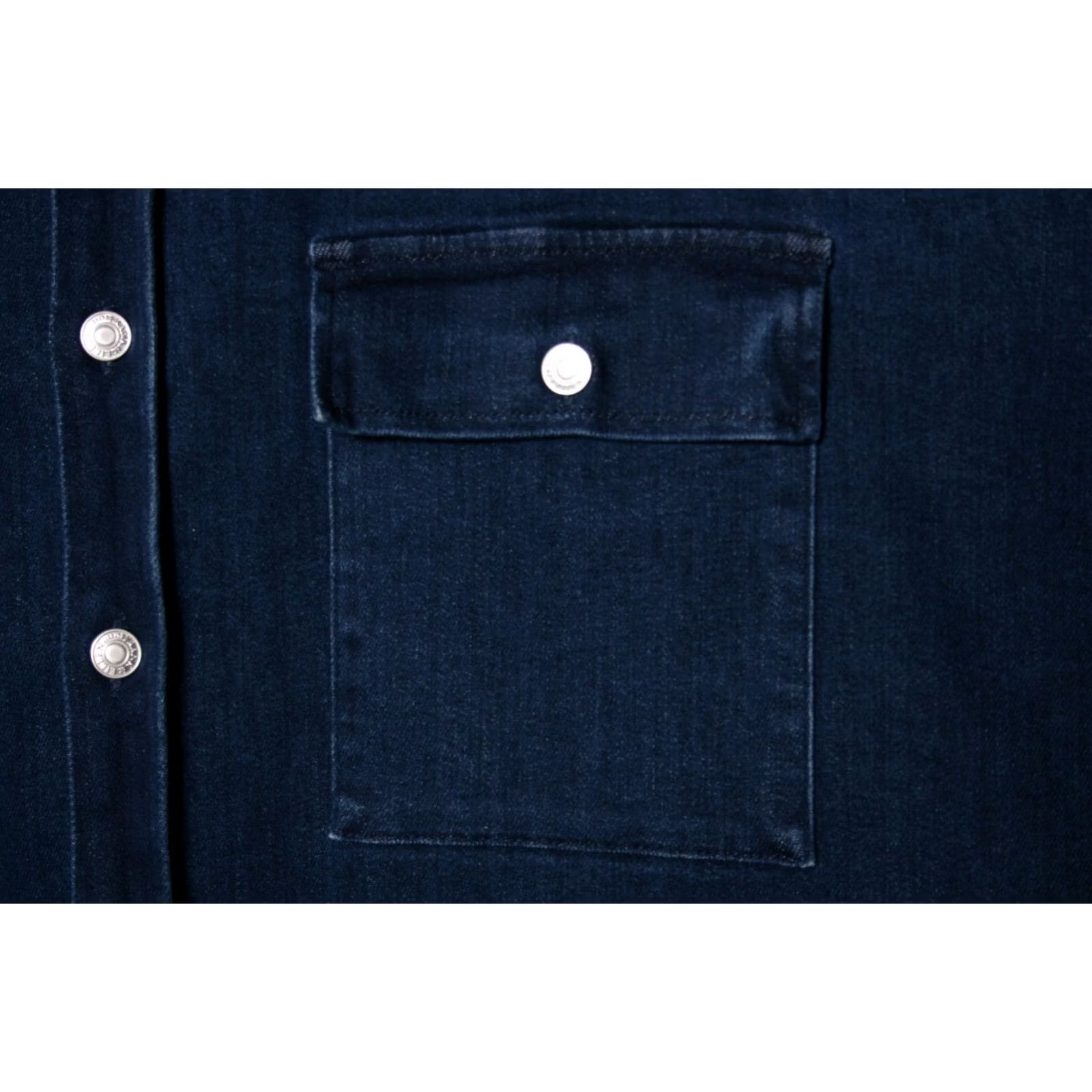 Frank & Eileen FRANK & EILEEN McLoghlins Stretch Denim Oversized Utility Shirt XS/S Blue Women Button-Up 3/4 Sleeve Size XS / US 0-2 / IT 36-38 - 3 Thumbnail