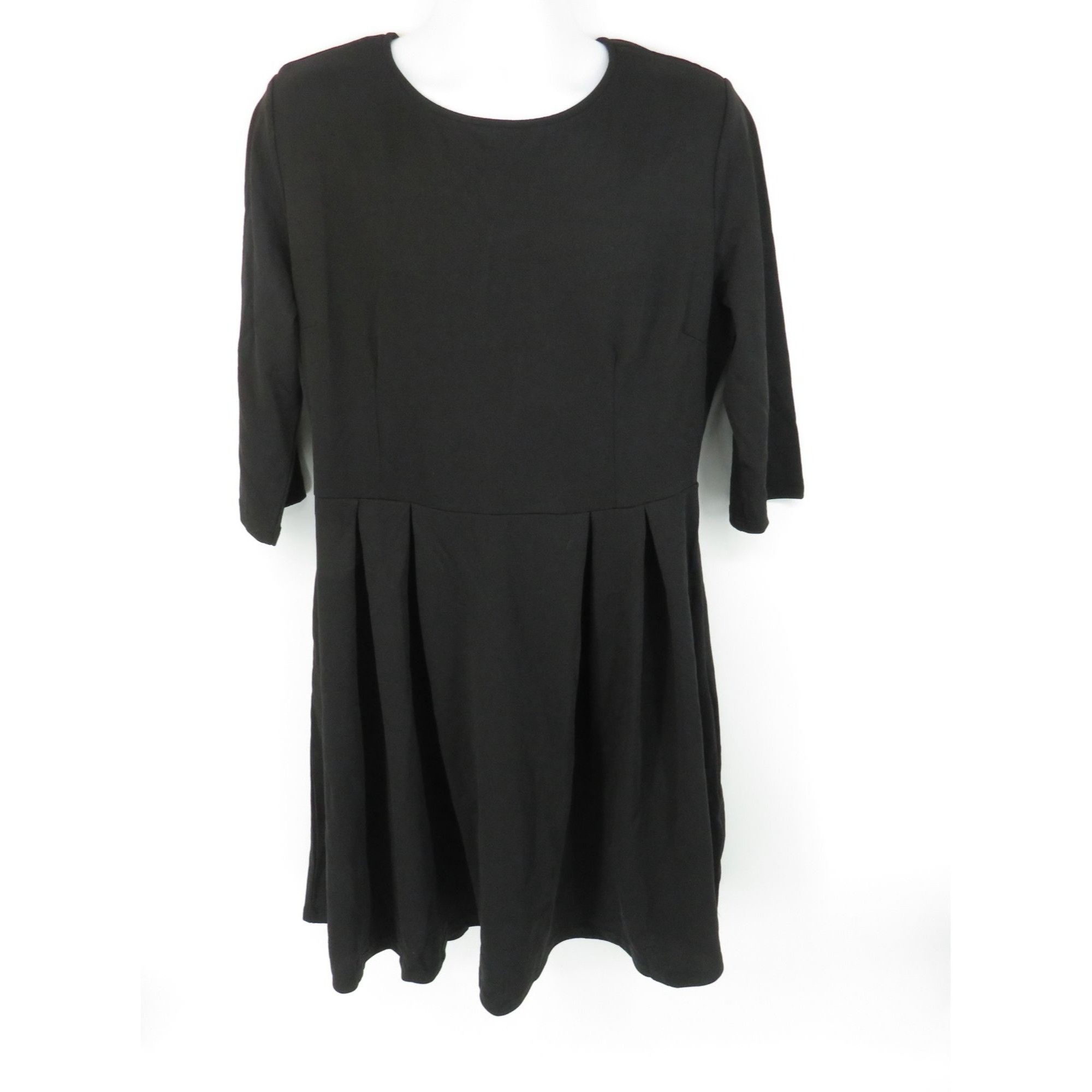 Other Oxiluly Fashion Womens Black Pleated Dress XXL NWT Size XXL / US 16-18 / IT 52-54 - 2 Thumbnail