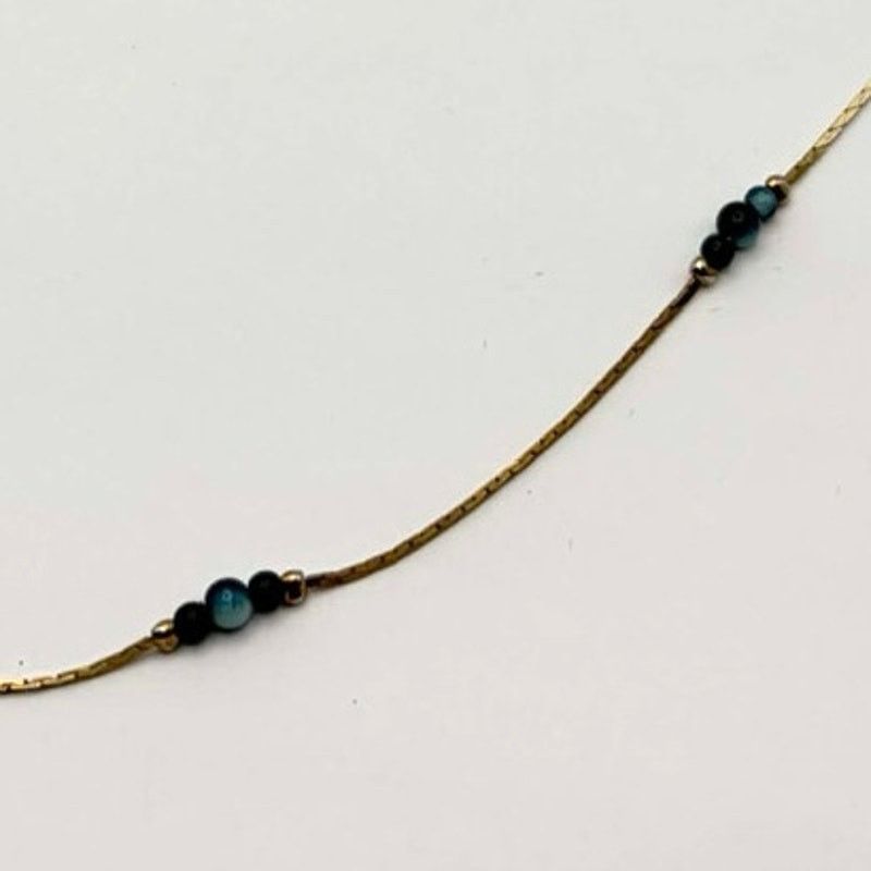 Other 90s Gold & Blue Bead Necklace Size ONE SIZE - 3 Thumbnail