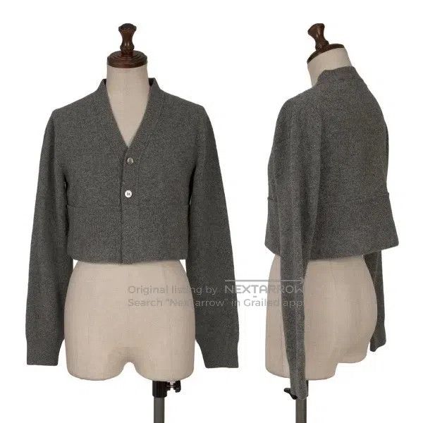 Comme des Garcons Comme des Garcons Gray vintage V-neck knit top Size XS / US 0-2 / IT 36-38 - 1 Thumbnail