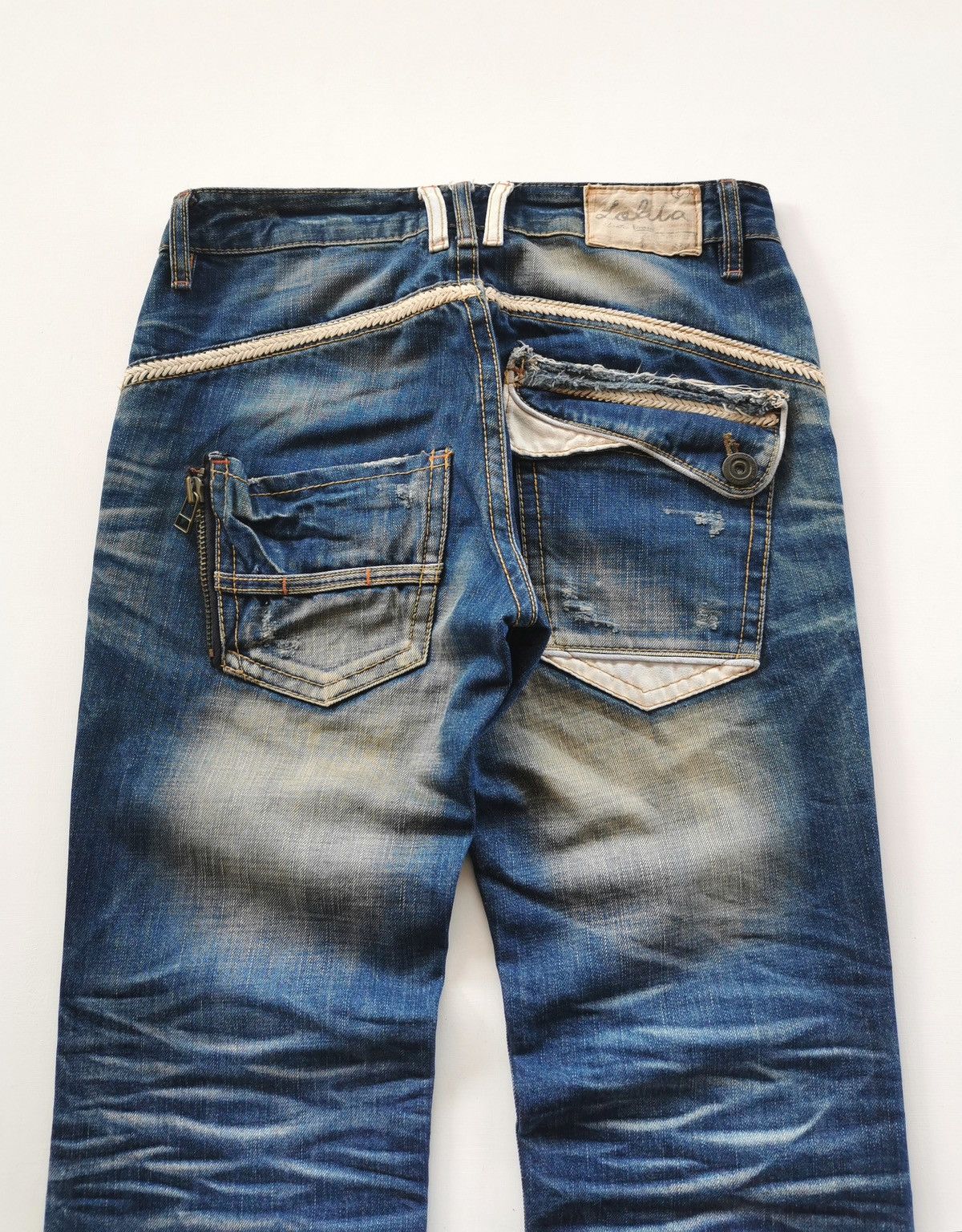 Japanese Brand Mudwash Lolita Exotic Vintage Blue Jeans Size US 32 / EU 48 - 8 Thumbnail