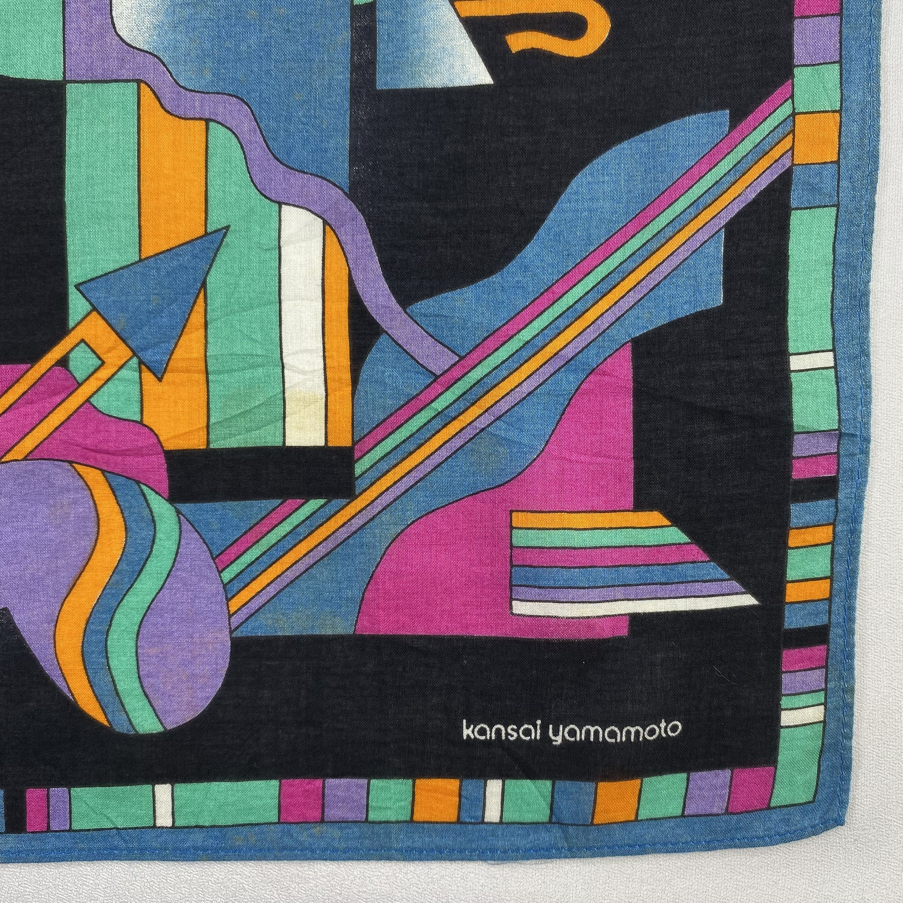 Kansai Yamamoto × Vintage Kansai Yamamoto Bandana/ Handkerchief / Neckerchief-P1857 Size ONE SIZE - 3 Thumbnail
