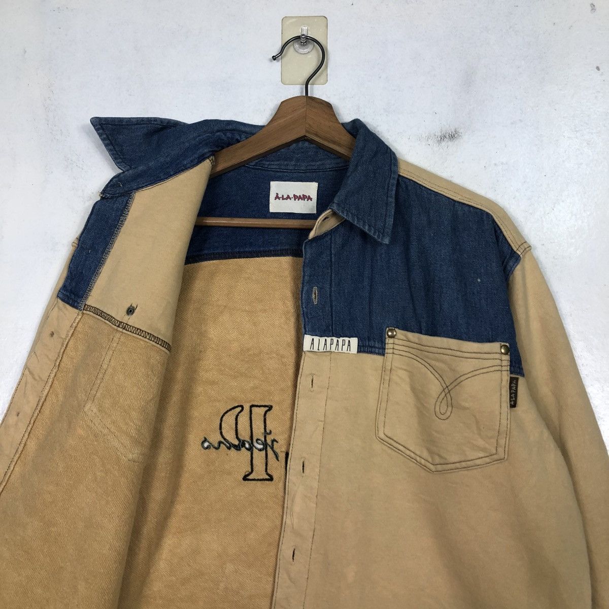 Japanese Brand 📌Vintage Button Chore Jacket Alapapa Issey Miyake Big Logo Size US M / EU 48-50 / 2 - 16 Thumbnail