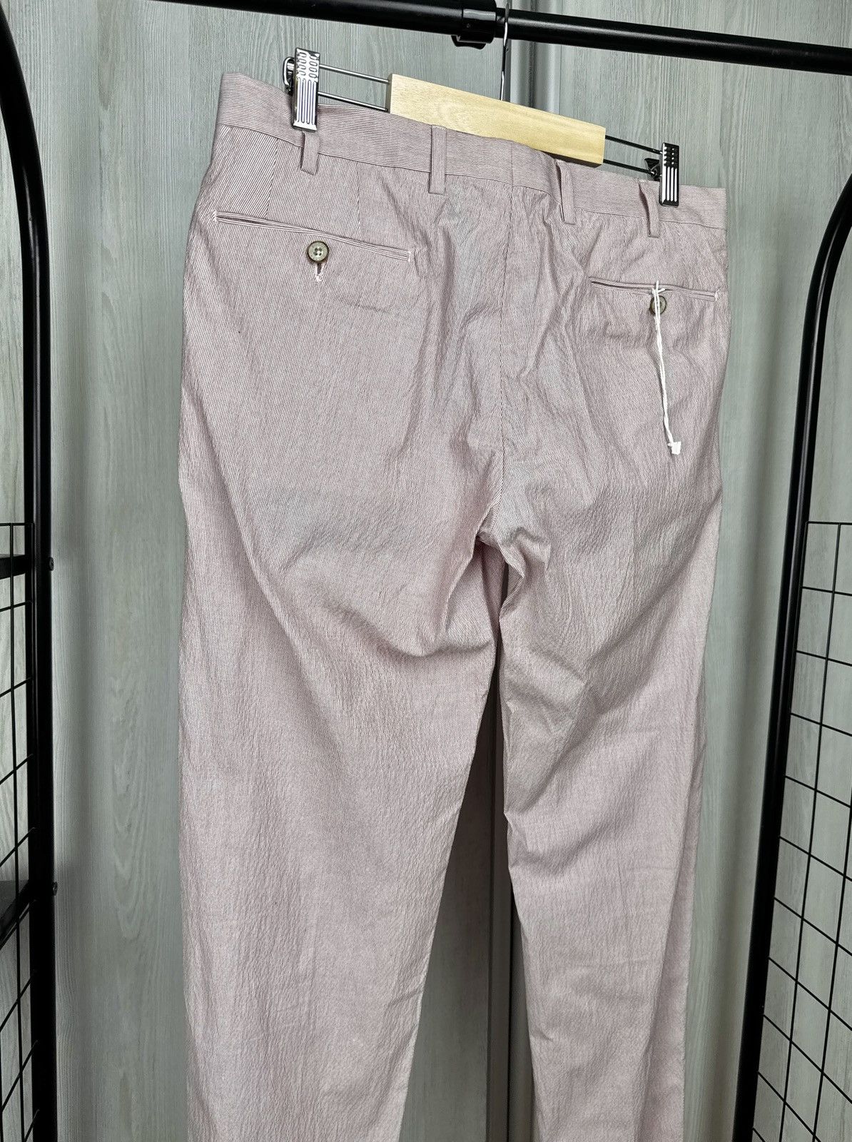 Boggi Boggi Milano Deadstock red striped cotton chino pants Size US 34 / EU 50 - 7 Thumbnail