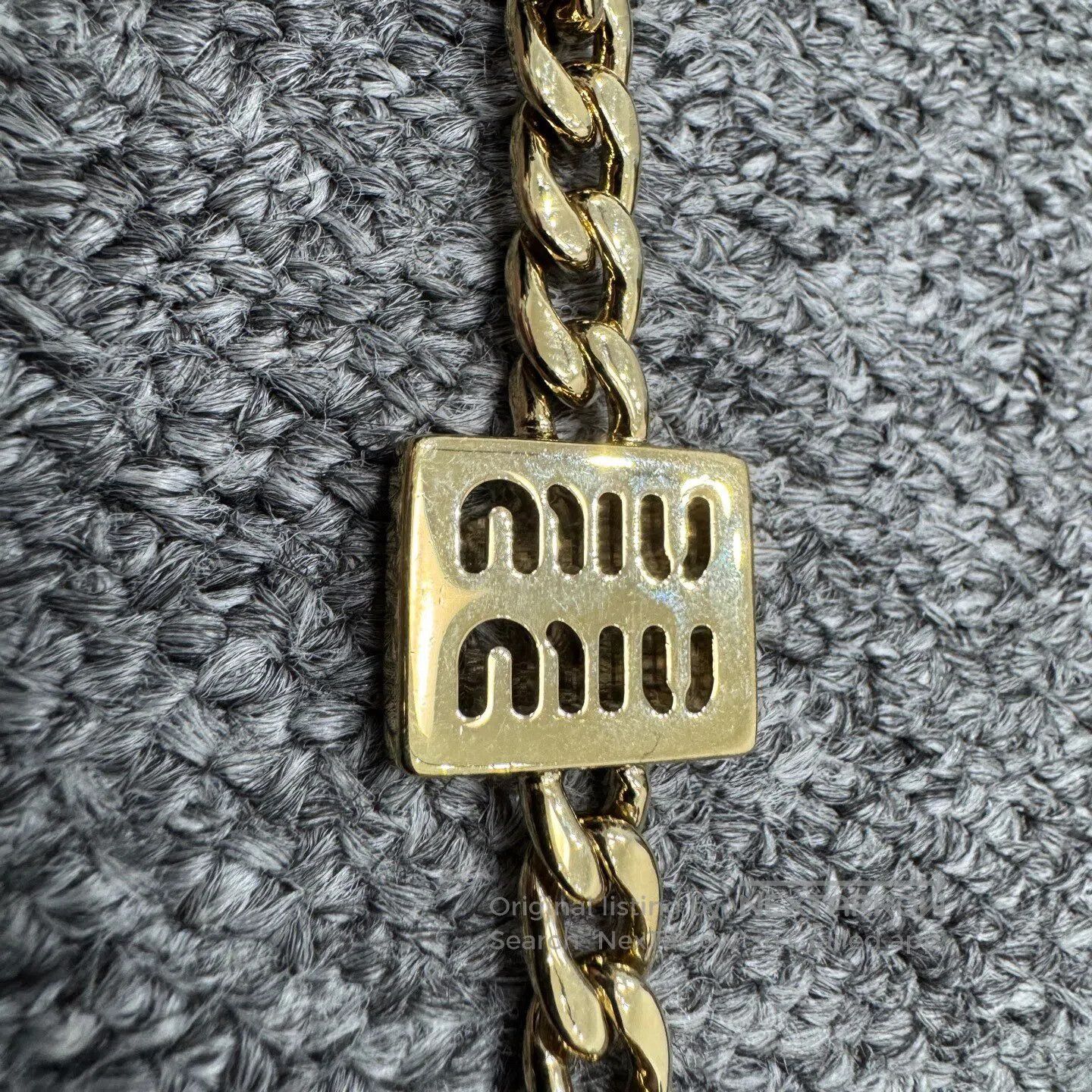 Miu Miu MIUMIU Leather chain trim| Size ONE SIZE - 3 Thumbnail