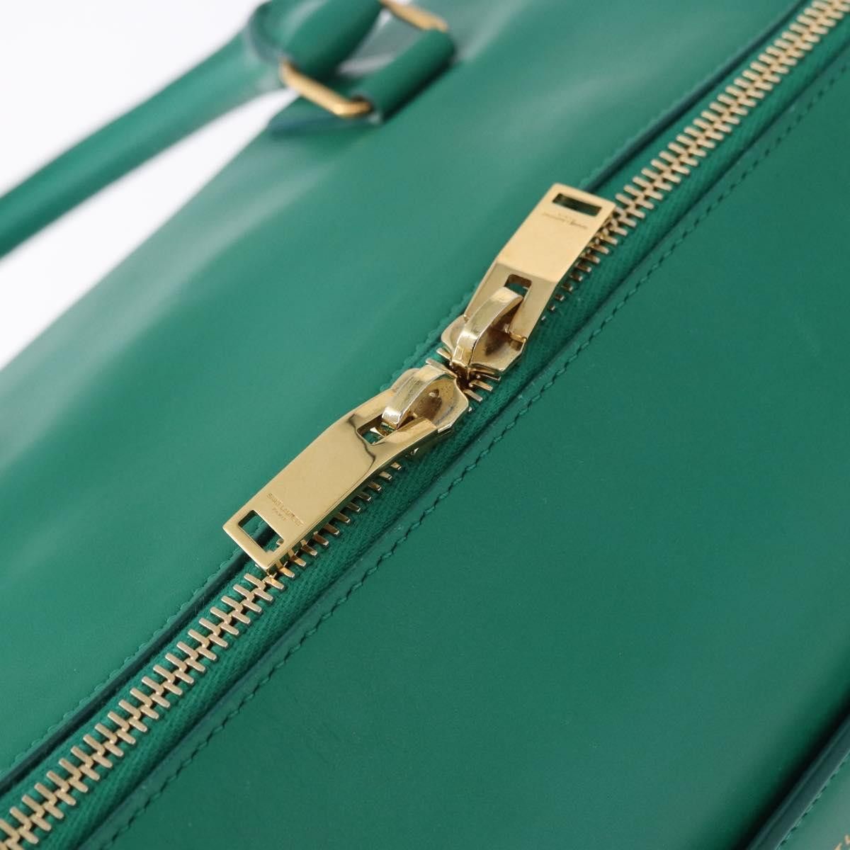 Saint Laurent Paris SAINT LAURENT Classic Duffle Bag Leather 2way Green Gold Size ONE SIZE - 21 Thumbnail