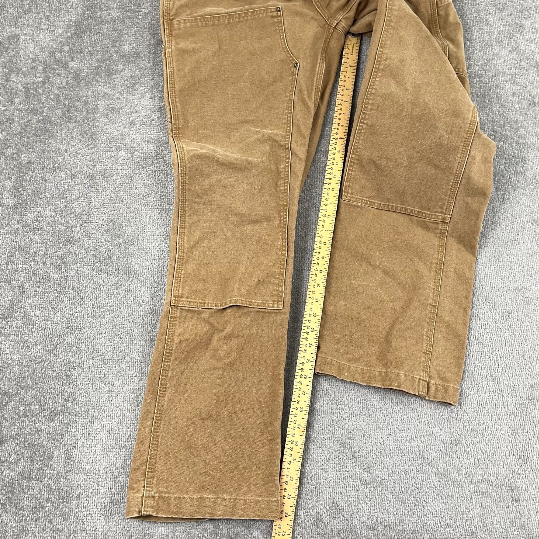 Carhartt Carhartt Pants Mens 38 x 34 Relaxed Brown Double Knee Canvas Workwear Size US 38 / EU 54 - 6 Thumbnail