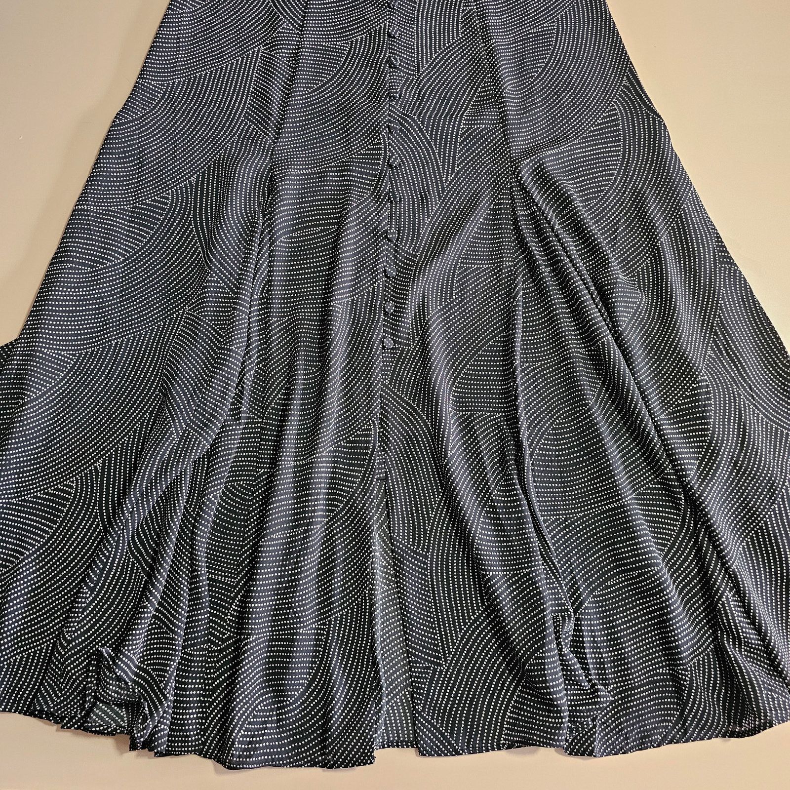 Madewell EUC Madewell Women's Black Tie Waist Midi Dress in Dot M Size M / US 6-8 / IT 42-44 - 11 Thumbnail