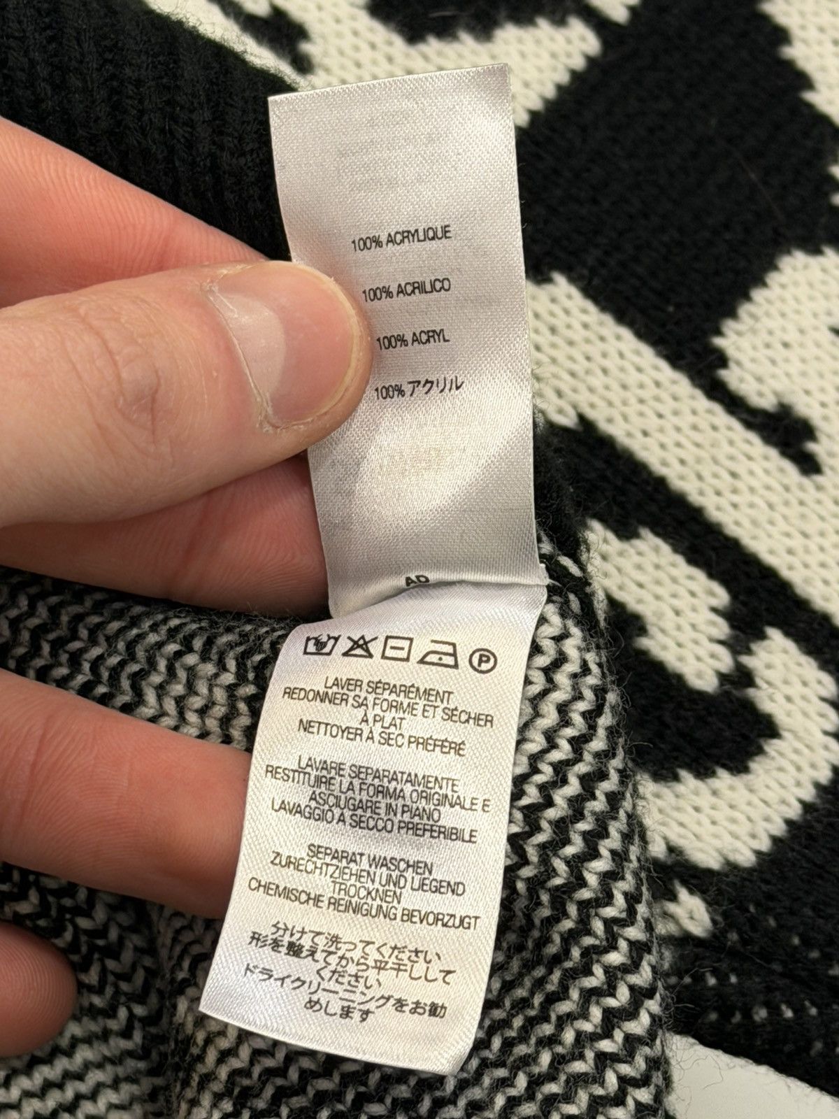 Supreme Supreme Fuck Off Knit Sweater - Black/White Size US L / EU 52-54 / 3 - 6 Thumbnail