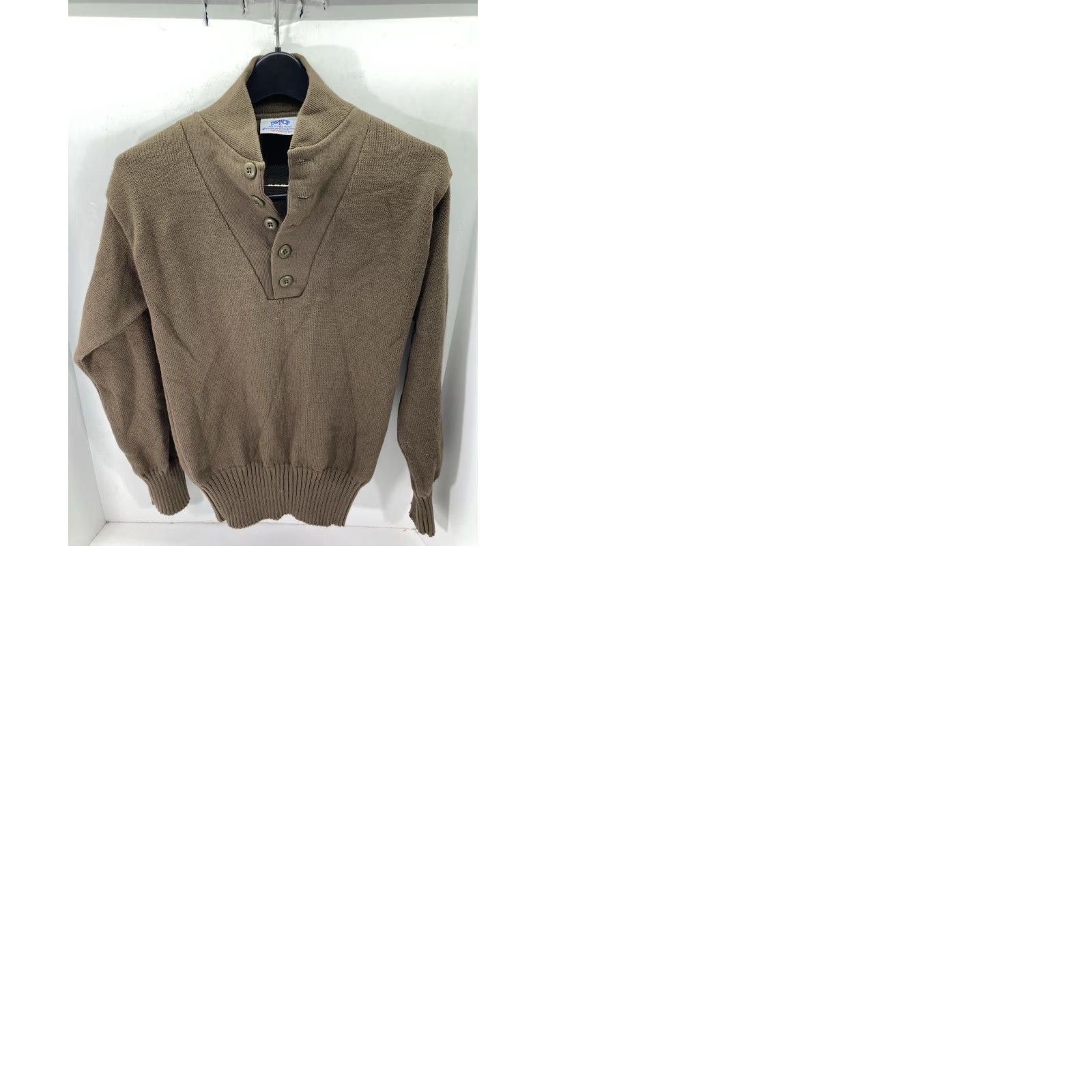 Vintage VINTAGE USGI Military Henley Sweater Men Medium Brown 5 Button Knit Long Sleeve Acrylic VTG Size US M / EU 48-50 / 2 - 9 Thumbnail