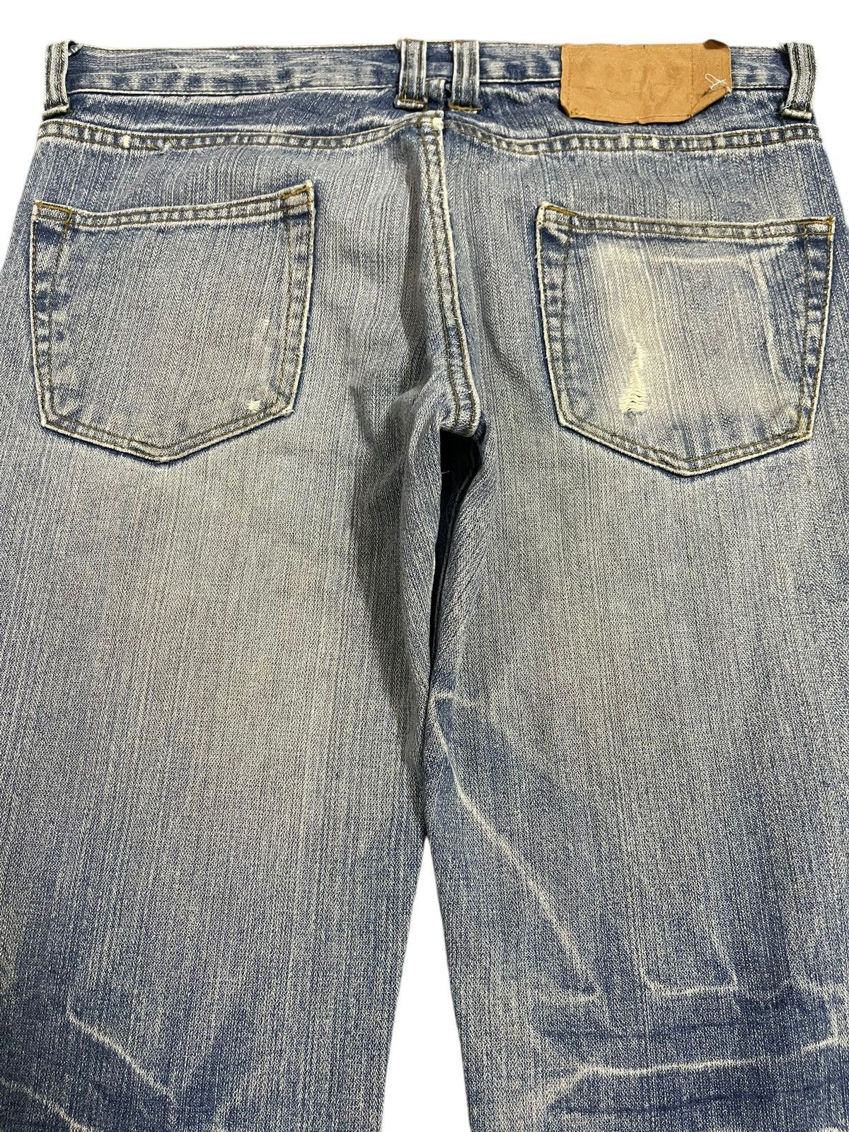 Kapital Vintage Japanese Brand Blue Faded Wash Distress Loose Jeans Size US 34 / EU 50 - 5 Thumbnail