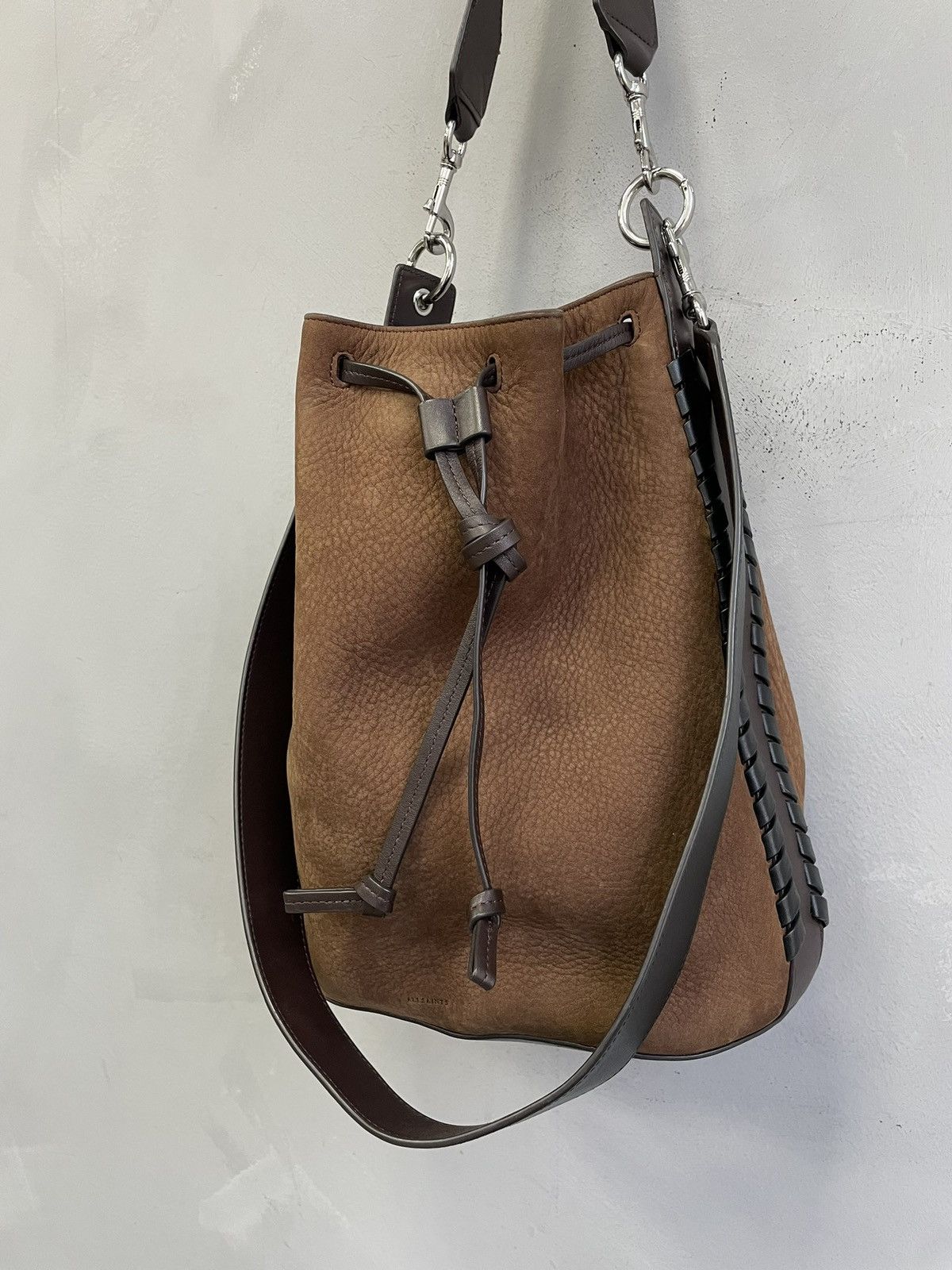 Allsaints Allsaints brown leather bucket bag vintage kmrii style Size ONE SIZE - 2 Thumbnail