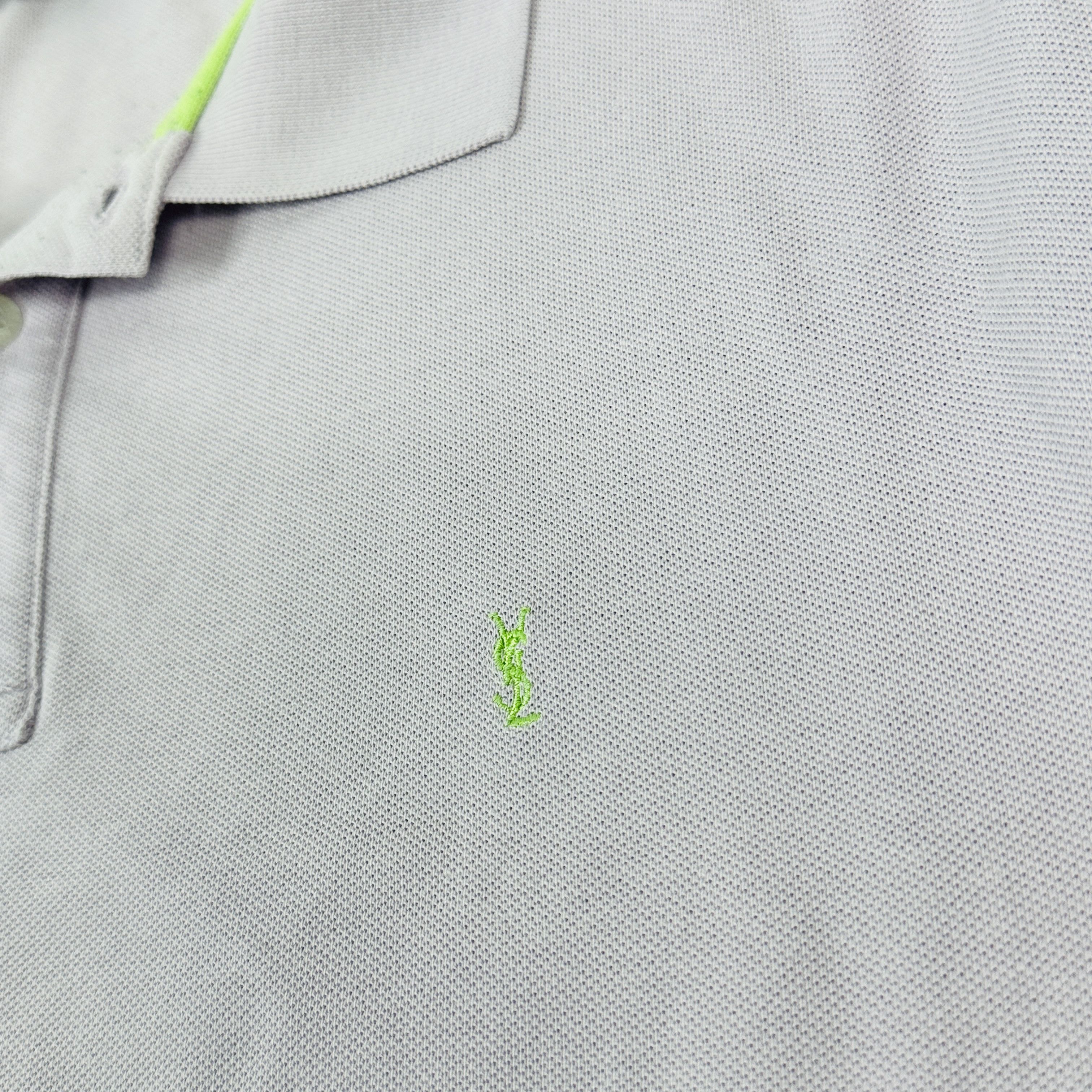 Vintage × Yves Saint Laurent Vintage Casual Yves Saint Laurent Lilac 00s Polo T-shirt Size US XL / EU 56 / 4 - 2 Thumbnail