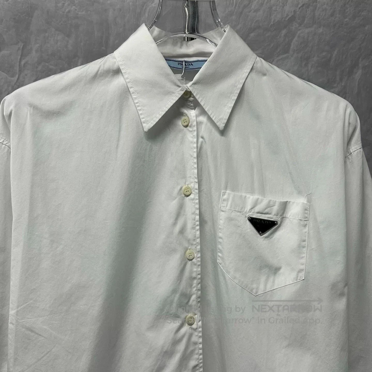 Prada prada long sleeve triangle logo shirt. Size US M / EU 48-50 / 2 - 2 Thumbnail