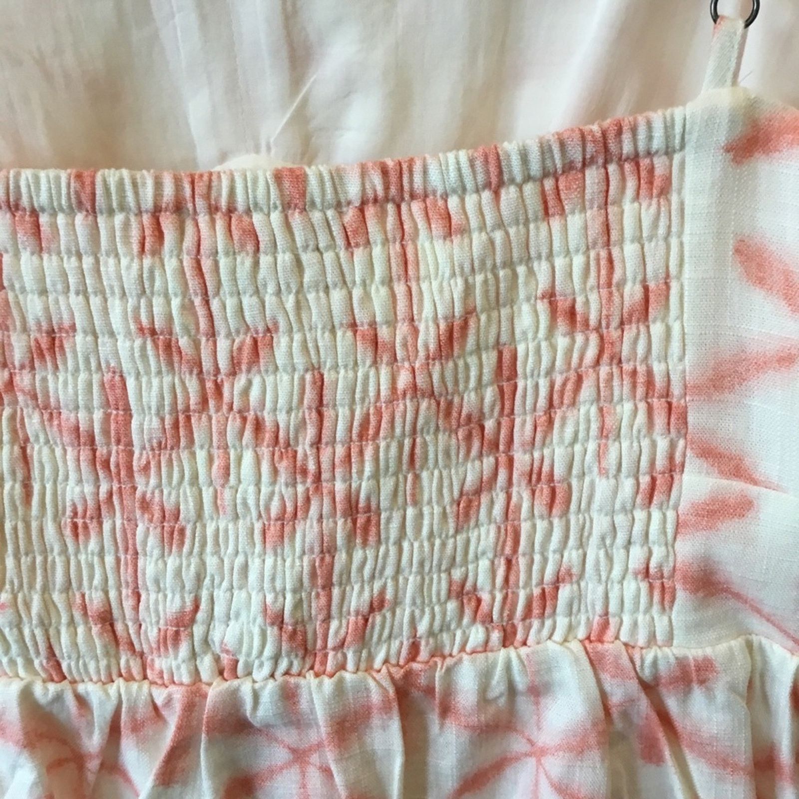 Loft Loft Coral Cream Star Tie Dye Peplum Cami Size M / US 6-8 / IT 42-44 - 9 Thumbnail