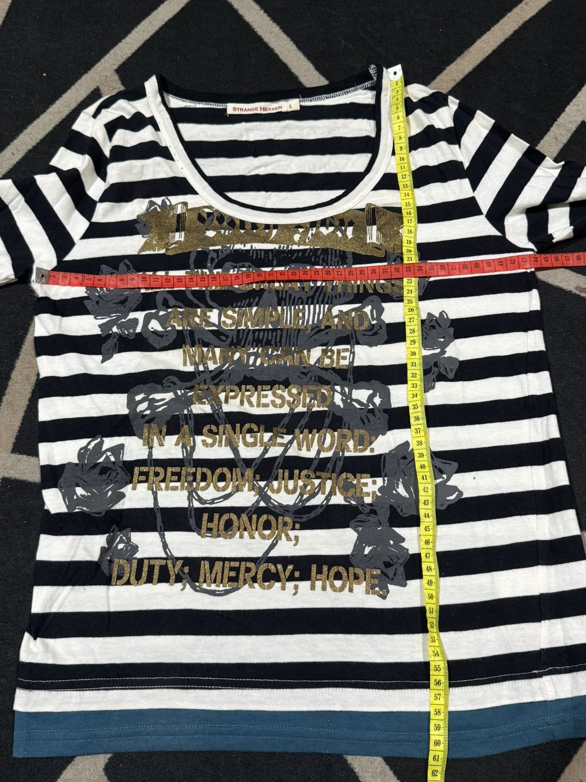 Hysteric Glamour STRIPE STRANGE HEAVEN POEM SKULLS LONG SLEEVE Size US S / EU 44-46 / 1 - 5 Thumbnail