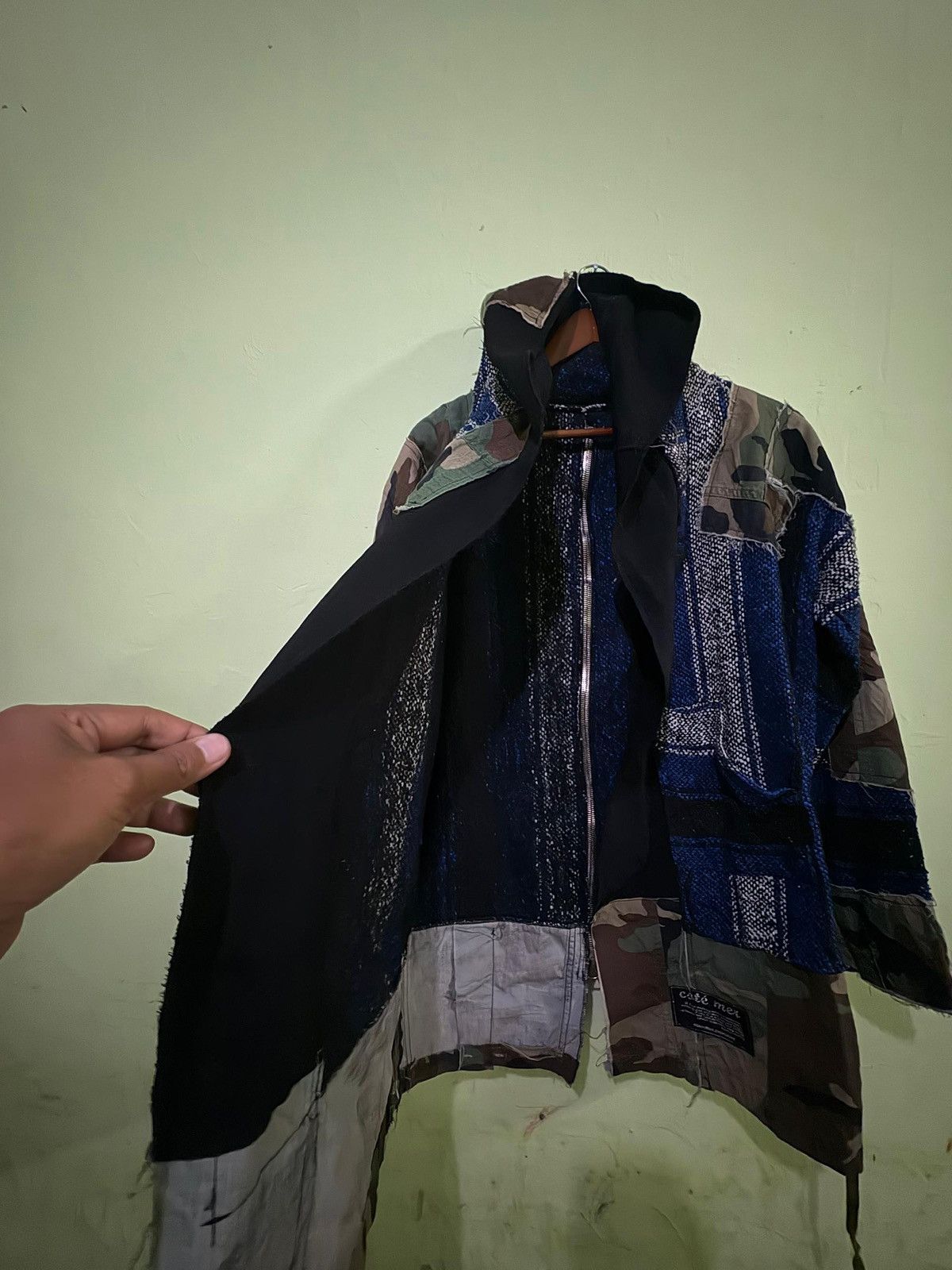 Vintage VTG 90's rebuild Military Cardigan jacket Design Boro Stlye Size US L / EU 52-54 / 3 - 5 Thumbnail