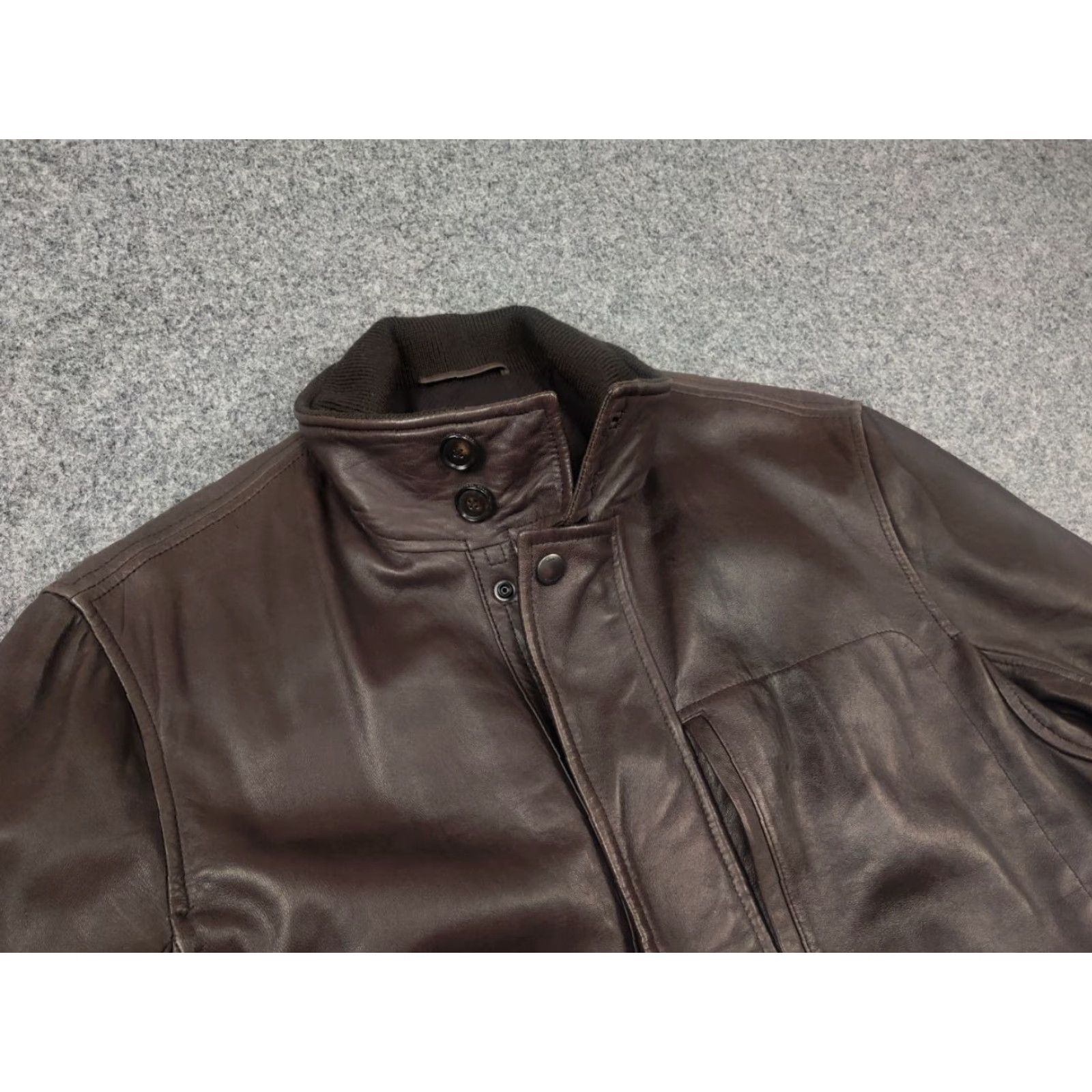 Hugo Boss HUGO BOSS Italian lamb nappa Leather Dark Brown Classic Pocket Jacket Mens Jacket Brown Leather Pocket Jacket Size US M / EU 48-50 / 2 - 4 Thumbnail