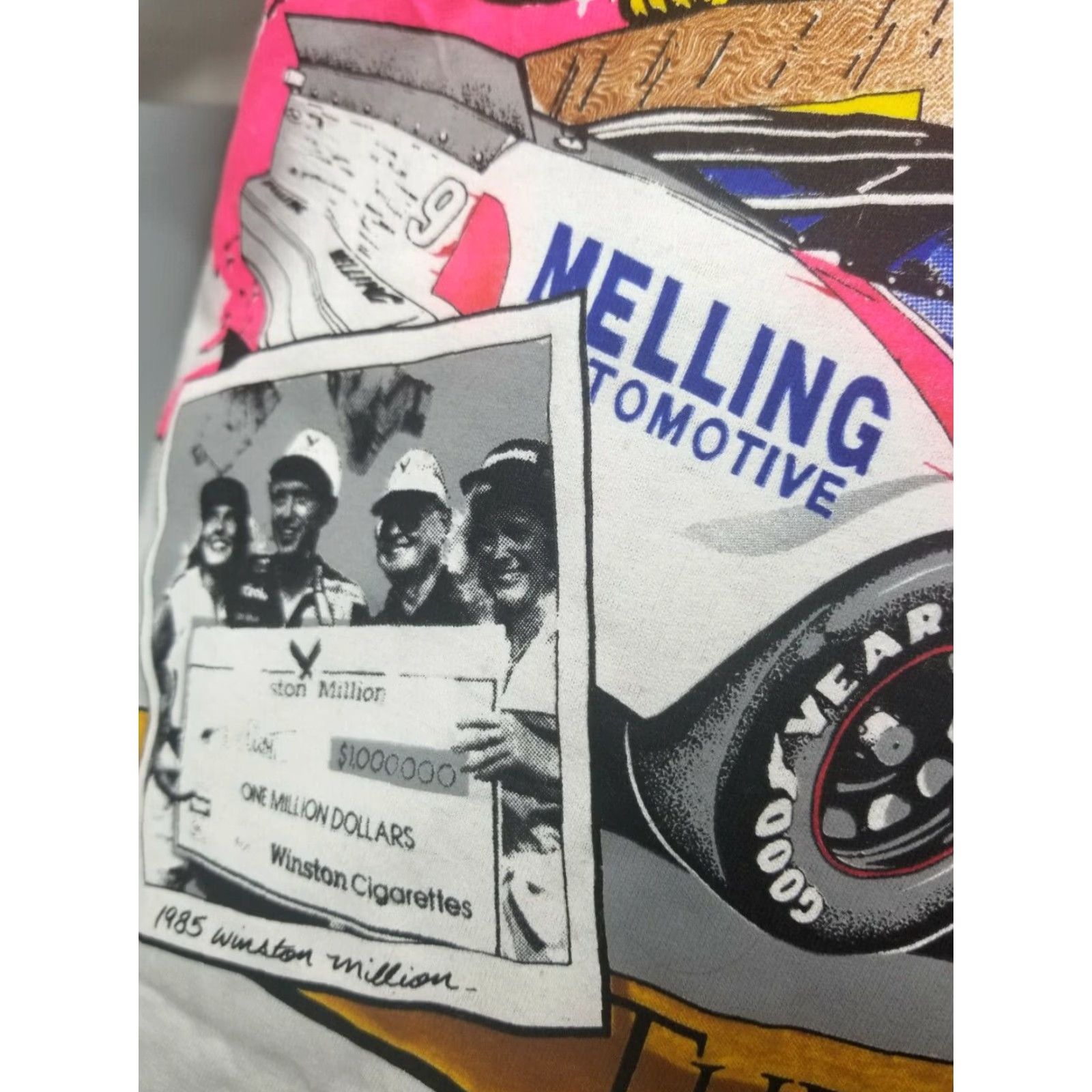 Vintage VINTAGE 80s Bill Elliott NASCAR Racing Winston Cup Champ Graphic Tee Mens XL White Size US XL / EU 56 / 4 - 6 Thumbnail