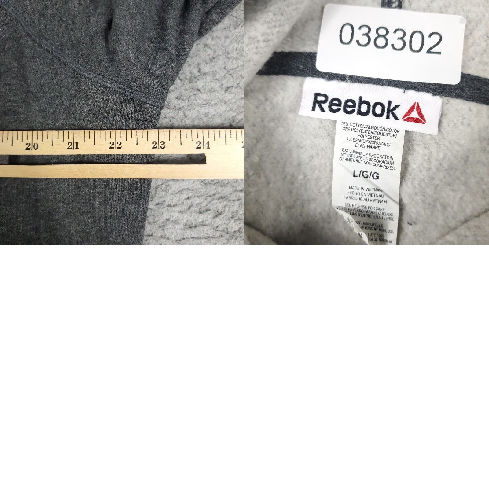 Reebok Reebok Hoodie Womens Large Gray Pullover Long Sleeve Activewear Sports Size L / US 10 / IT 46 - 8 Thumbnail