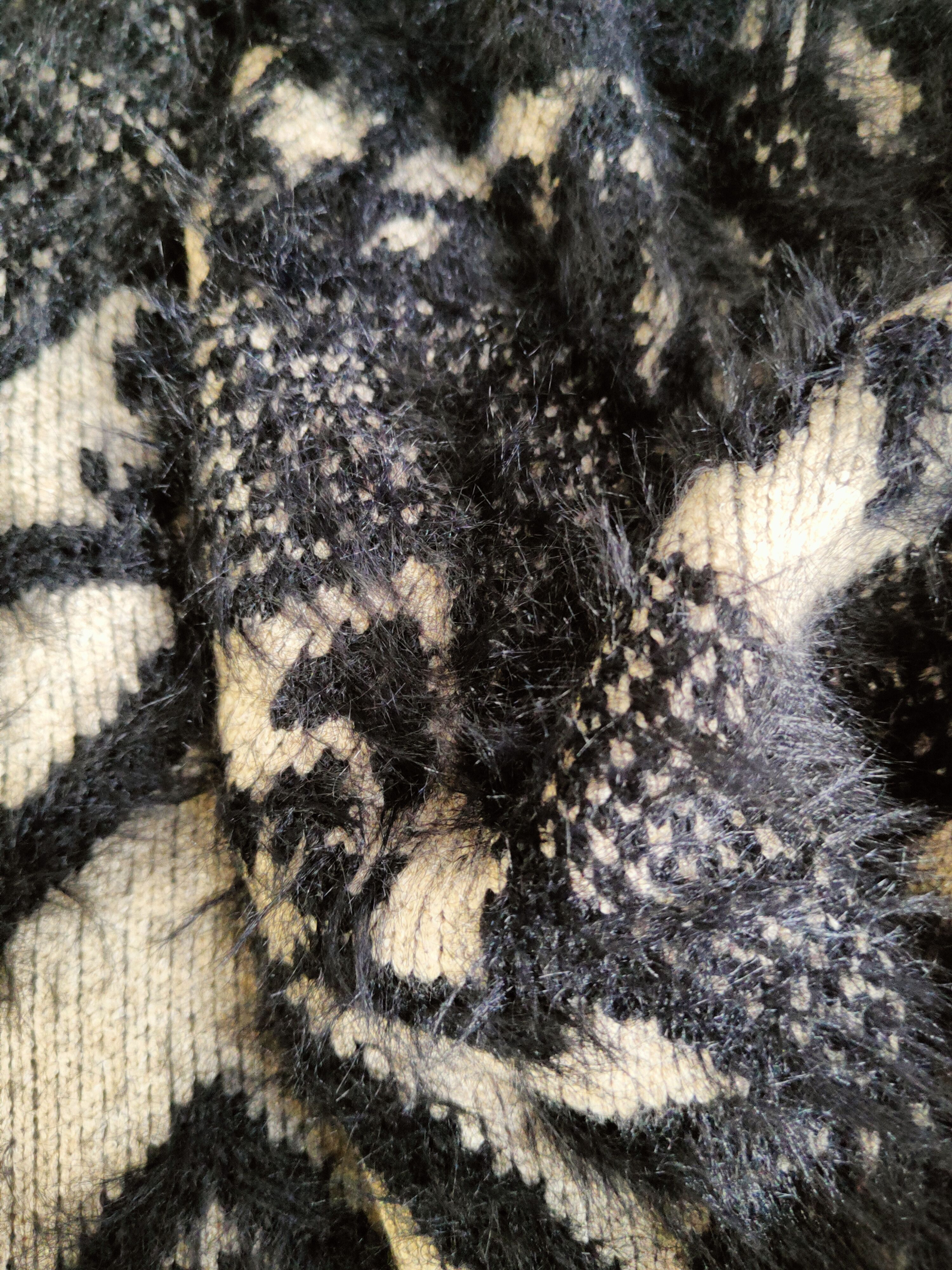 Japanese Brand DL Sevi Studio Black shaggy Fur Mohair Knitwear #46-1006 Size L / US 10 / IT 46 - 12 Thumbnail