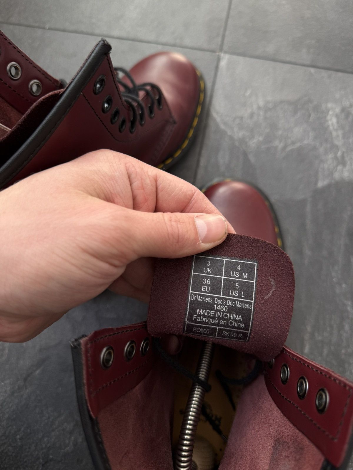 Dr. Martens × Vintage Dr Martens 1460 Vintage Boots Shoes Cherry Red Smooth Size US 5 / IT 35 - 13 Thumbnail