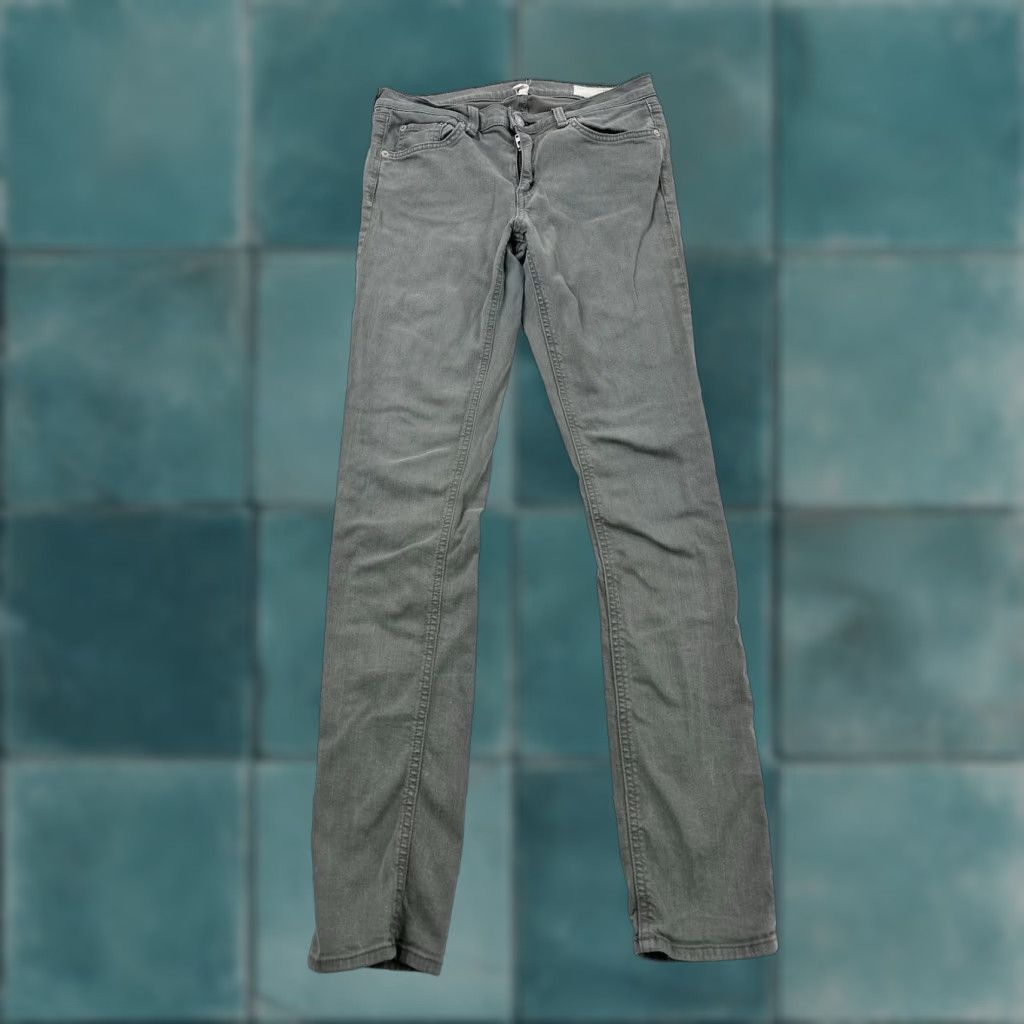 Rag & Bone rag & bone Jeans 28 Green Grey Skinny Womens Regular 29in Inseam Distressed Button Zipper Solid Size 28" / US 6 / IT 42 - 1 Thumbnail