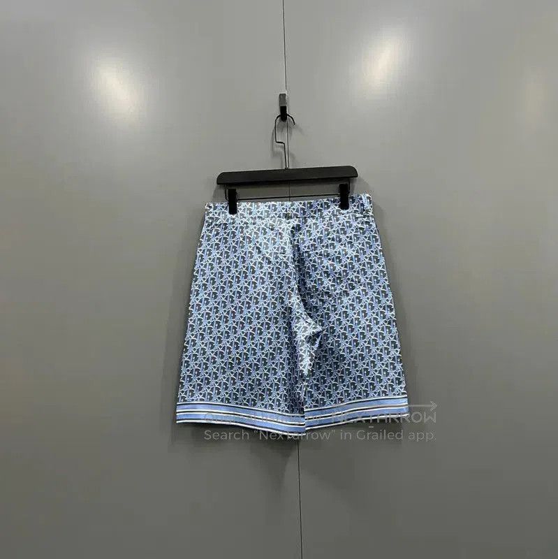 Dior Dior Blue Silk Logo Men’s Shorts . Size US 30 / EU 46 - 2 Thumbnail