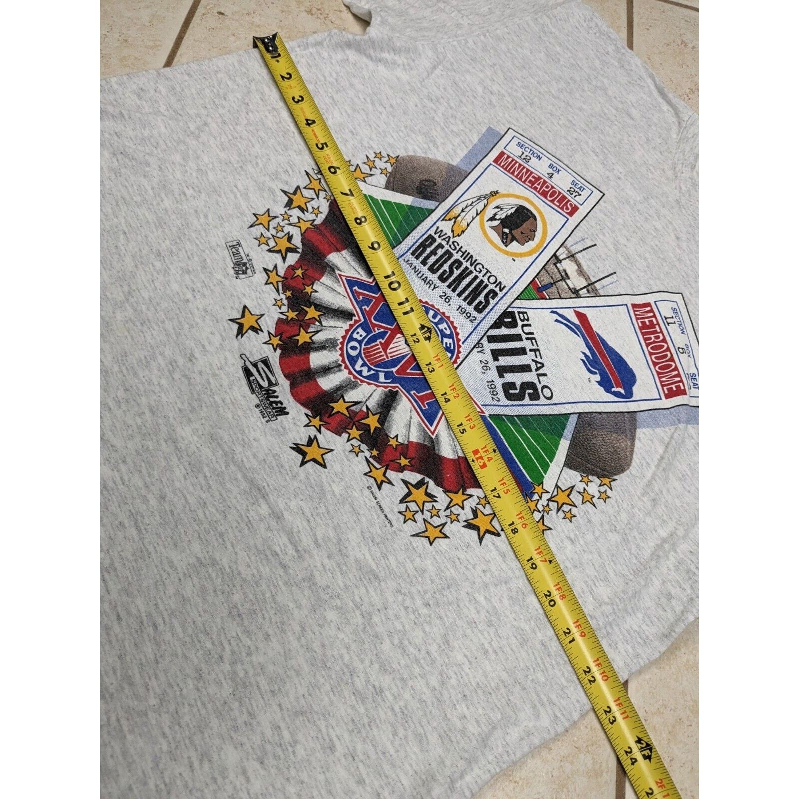 Other Vtg 1992 Washington Redskins Buffalo Bills Super Bowl Shirt Size US XL / EU 56 / 4 - 5 Thumbnail