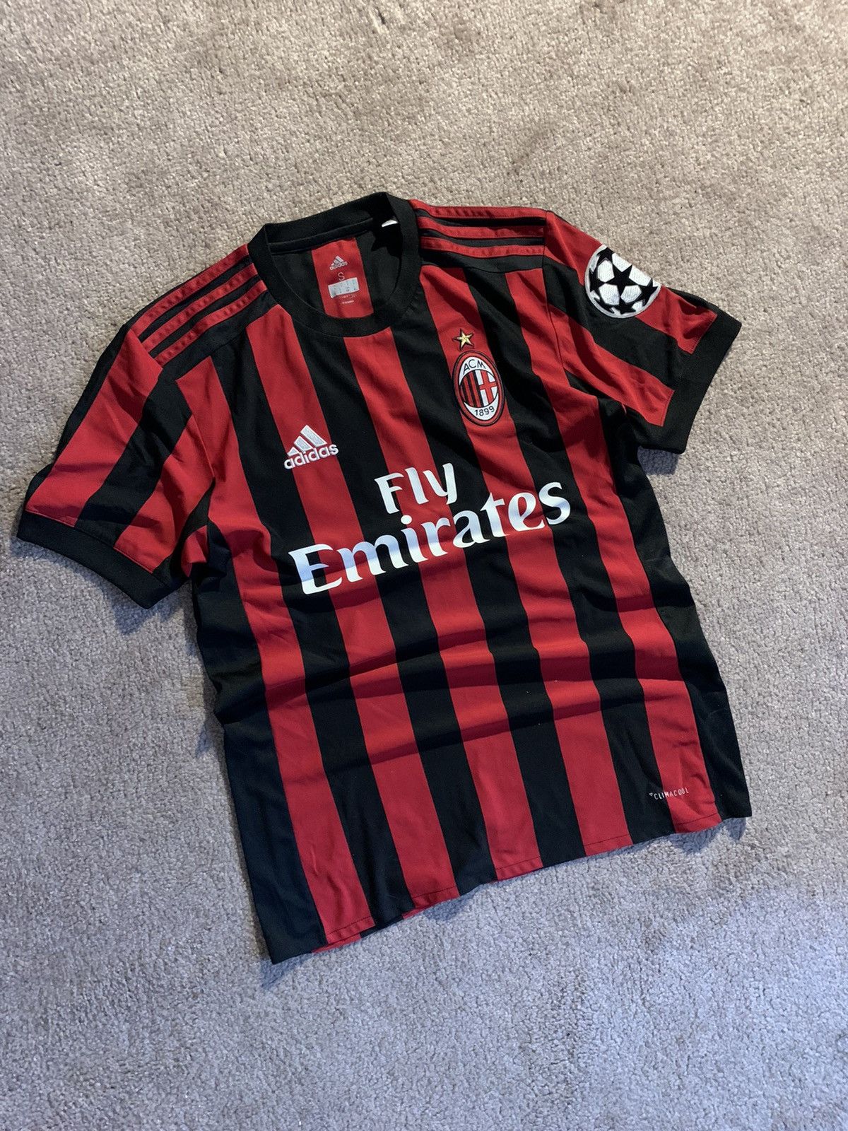 Pre-owned Adidas X Soccer Jersey Vintage Adidas Ac Milan Inter Soccer Jersey Y2k Football 90's In Red