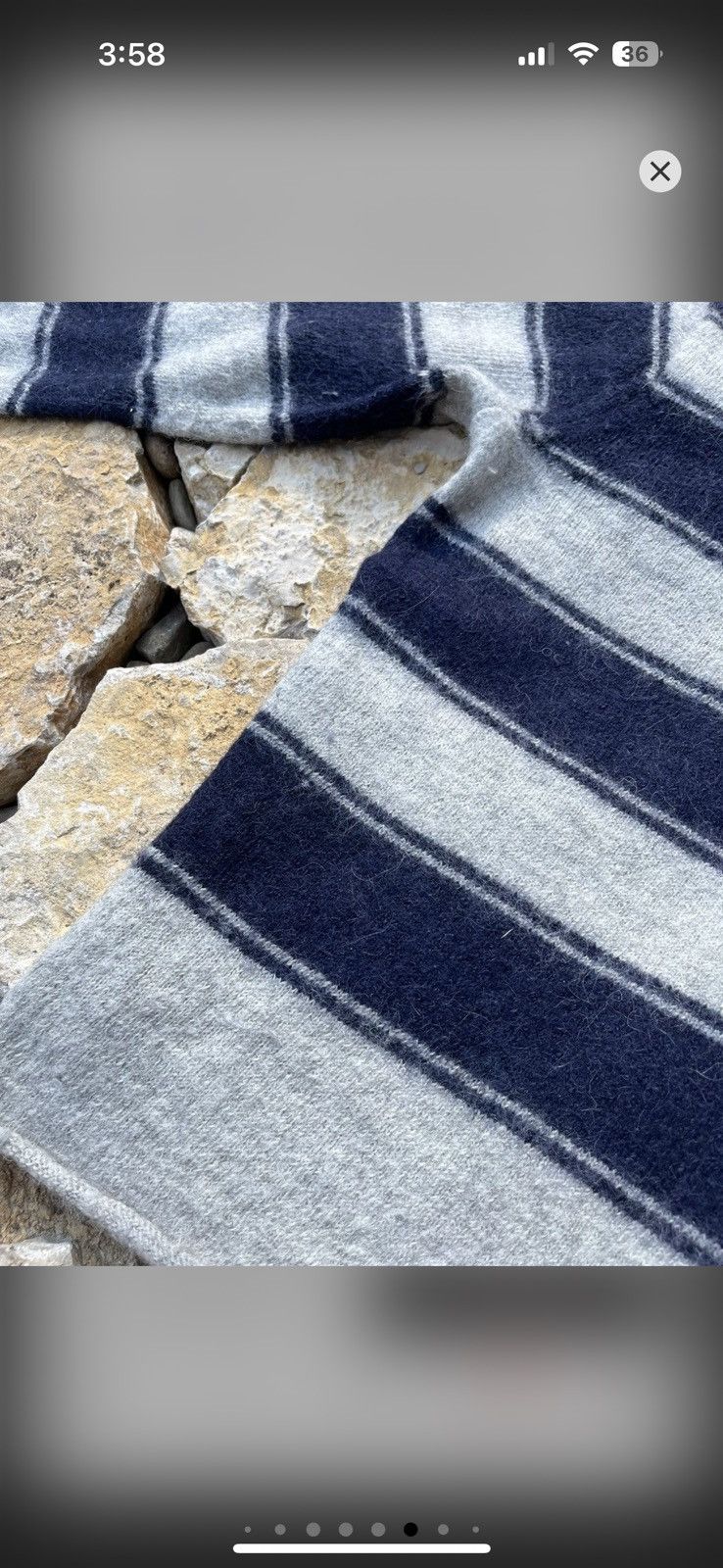 Acne Studios Acne Studios Lima AW11 alpaca wool striped sweater navy y2k Size S / US 4 / IT 40 - 12 Thumbnail