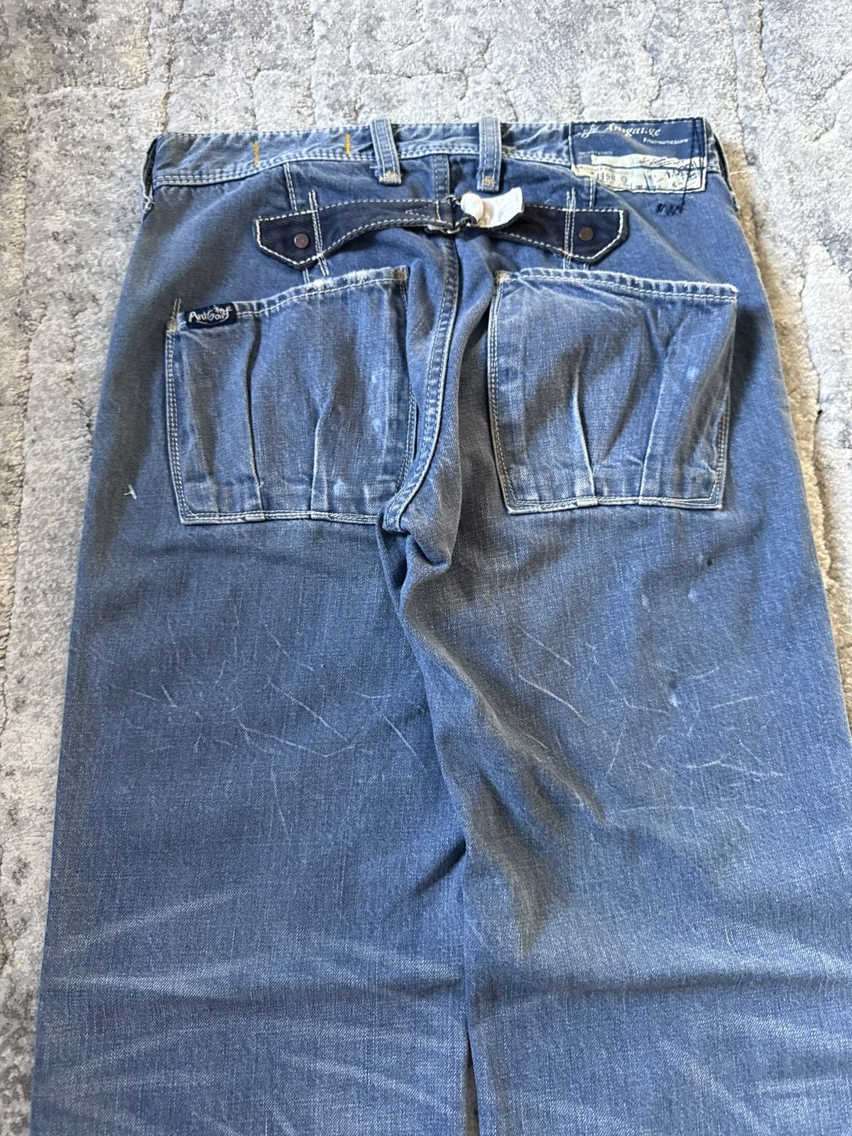 Beauty Beast 2000s Antgauge Japan Buckle Back Baker Denim Pants Size US 28 / EU 44 - 12 Thumbnail
