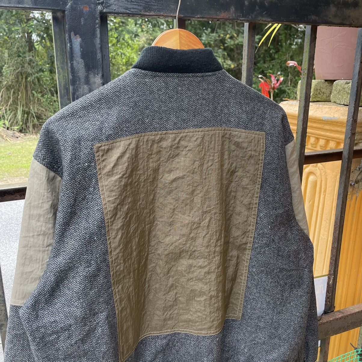 Japanese Brand × Vintage 🔥Houston Patchworks Full Zipper Buttons Wool Bomber Jacket Size US L / EU 52-54 / 3 - 3 Thumbnail