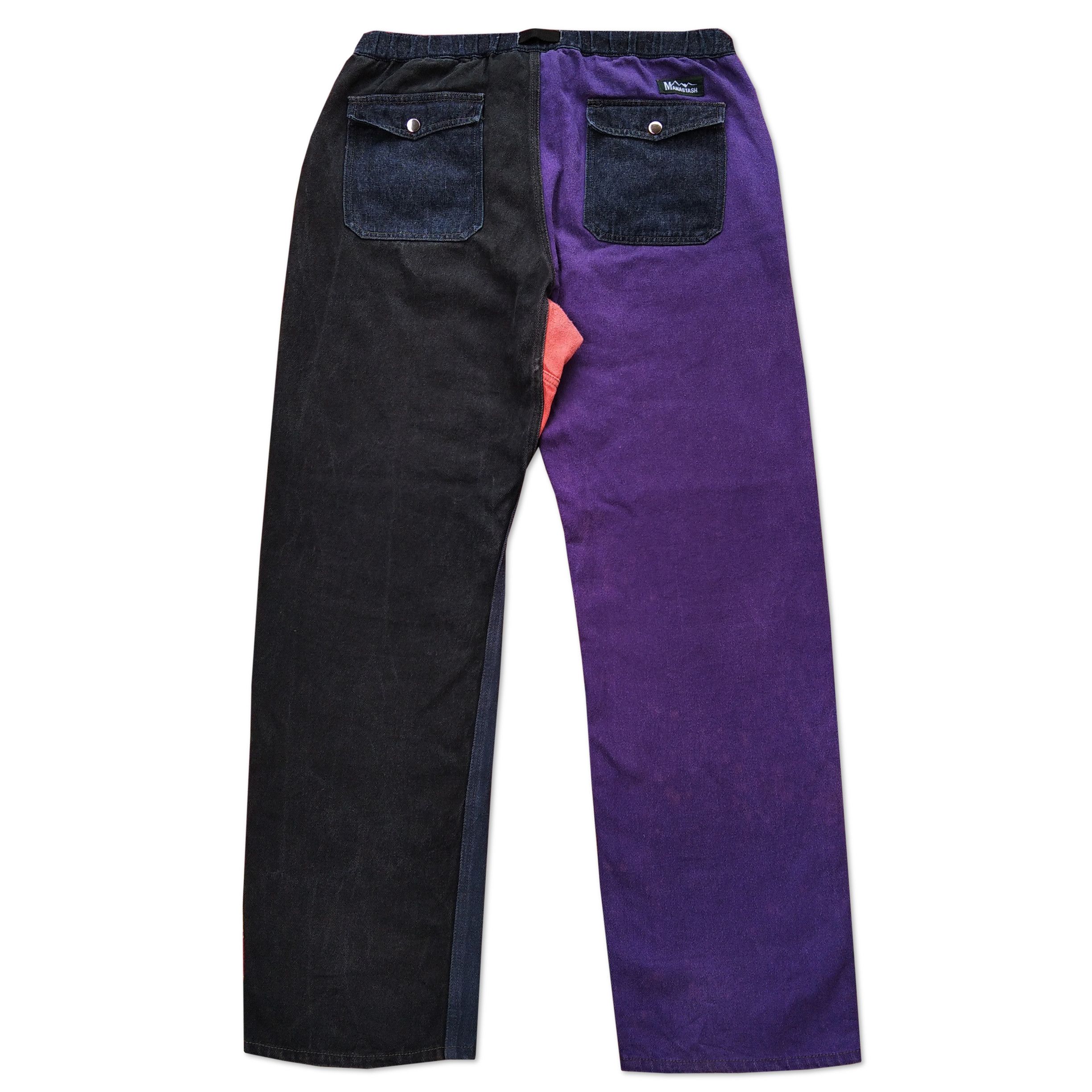 Manastash Vintage MANASTASH Hemp Jeans Cotton Patchwork Multicolour Size US 33 - 2 Thumbnail