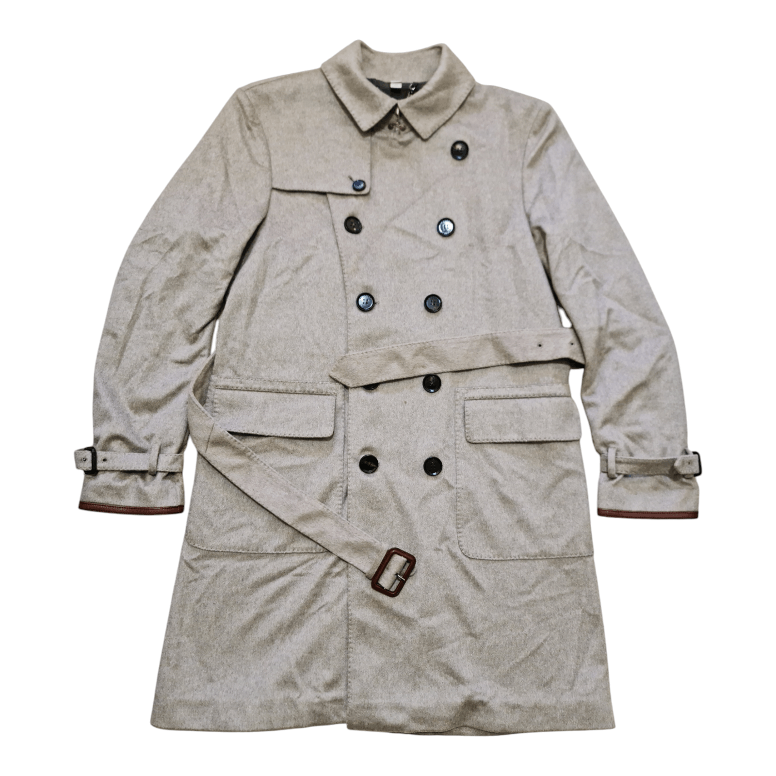 Burberry Burberry London Trench Coat jacket overcoat belted wool Size US M / EU 48-50 / 2 - 1 Thumbnail