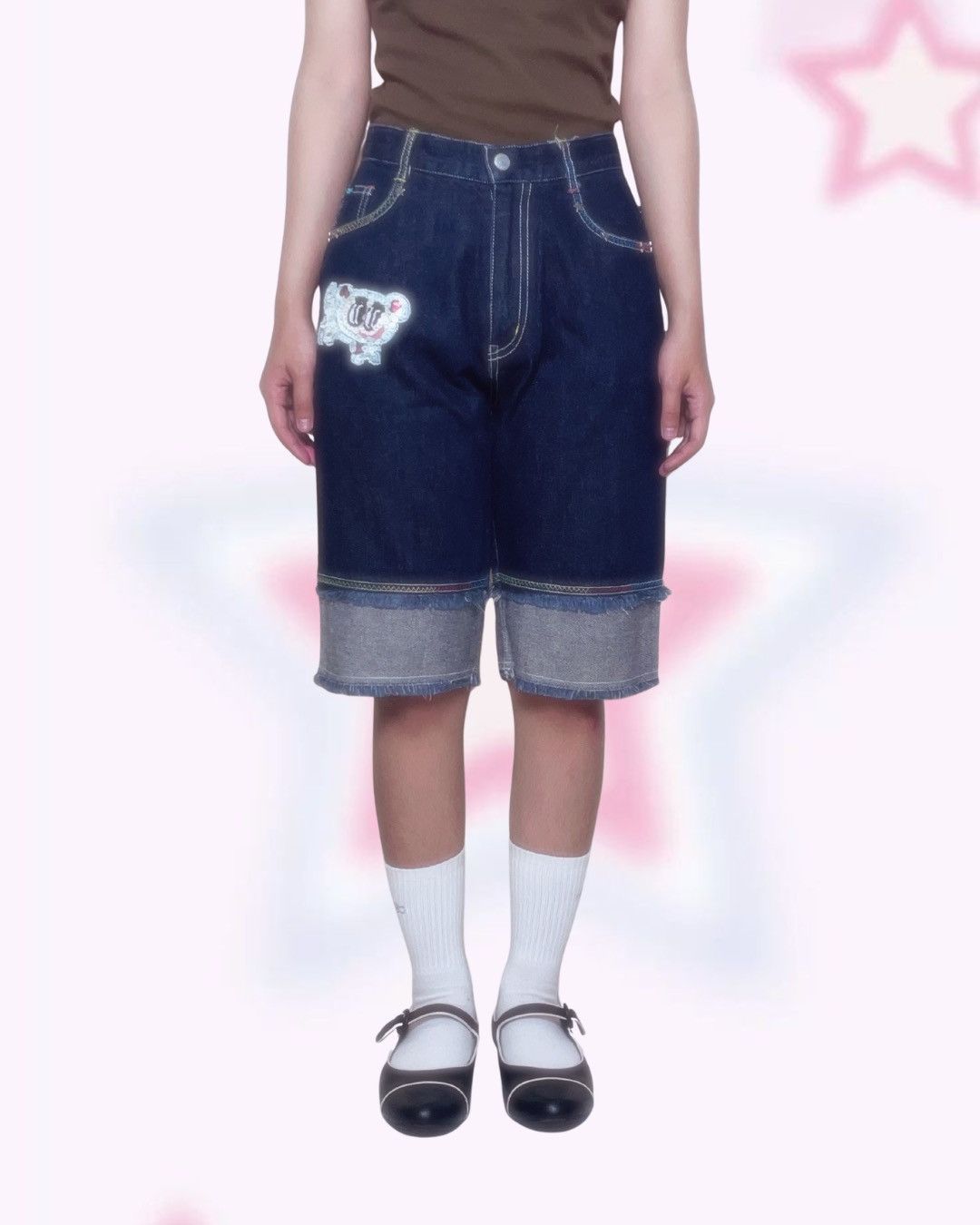Angel Blue Angel Blue Japan All-Over Print Graphic Shorts JDM Y2K Style Size 26" / US 2 / IT 38 - 1 Thumbnail