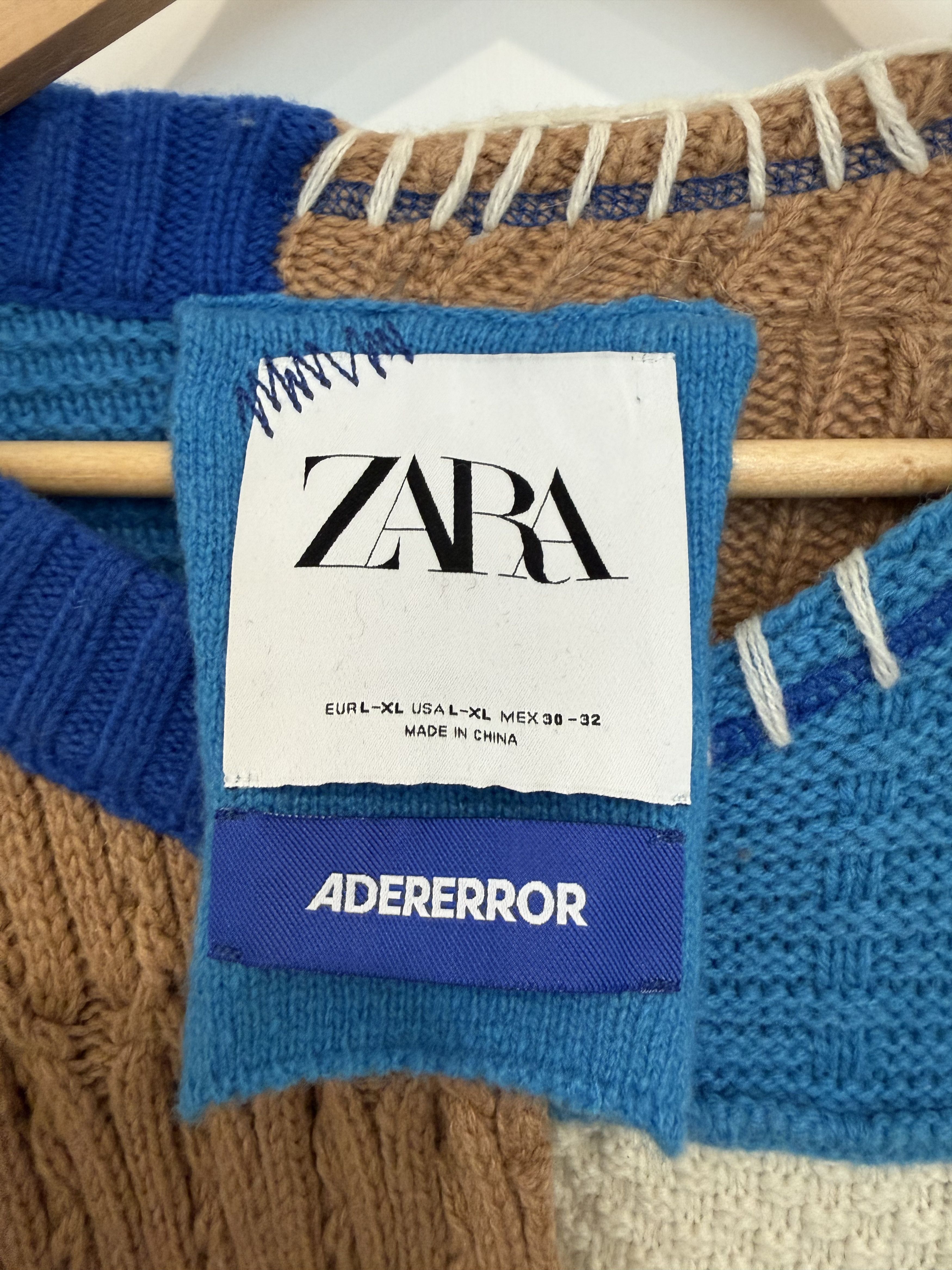 Ader Error × Zara ADER error x Zara Oversized Patchwork Knit Cardigan Size XL / US 12-14 / IT 48-50 - 3 Thumbnail