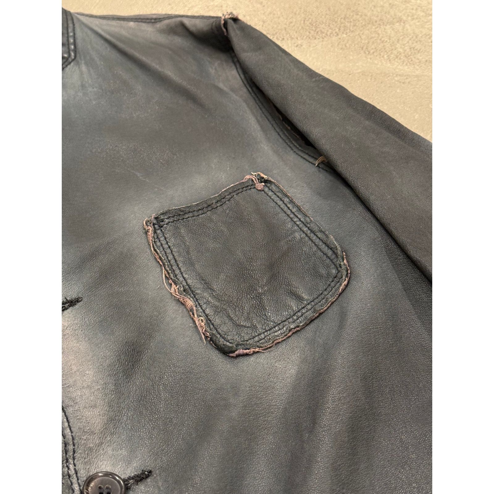 Comme des Garcons 2010s Comme des Garçons pigskin faded leather jacket Size US M / EU 48-50 / 2 - 7 Thumbnail