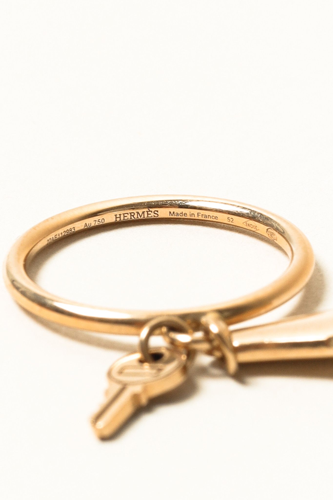 Hermes Hermes Kelly Clochette 18k Rose Gold Ring Size ONE SIZE - 2 Thumbnail