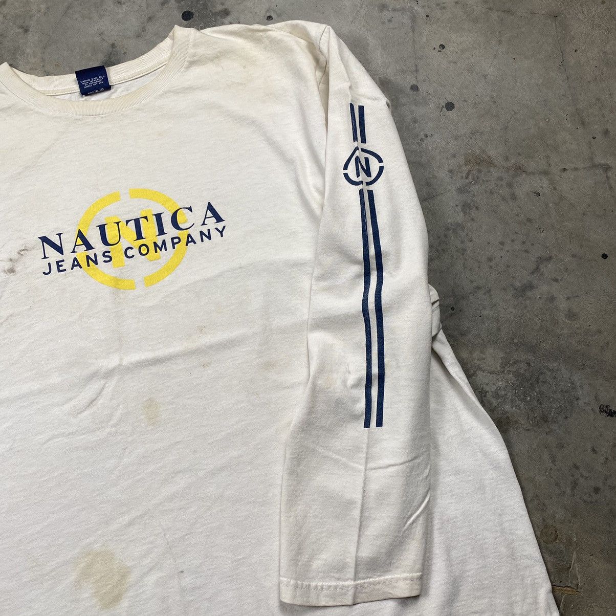 Nautica × Vintage y2k Distressed Nautica Jeans Company LS Tee Size US XL / EU 56 / 4 - 4 Thumbnail