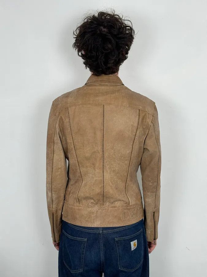 Dolce & Gabbana 2000s Dolce & Gabbana Beige Rodeo Leather Jacket Size US M / EU 48-50 / 2 - 2 Thumbnail