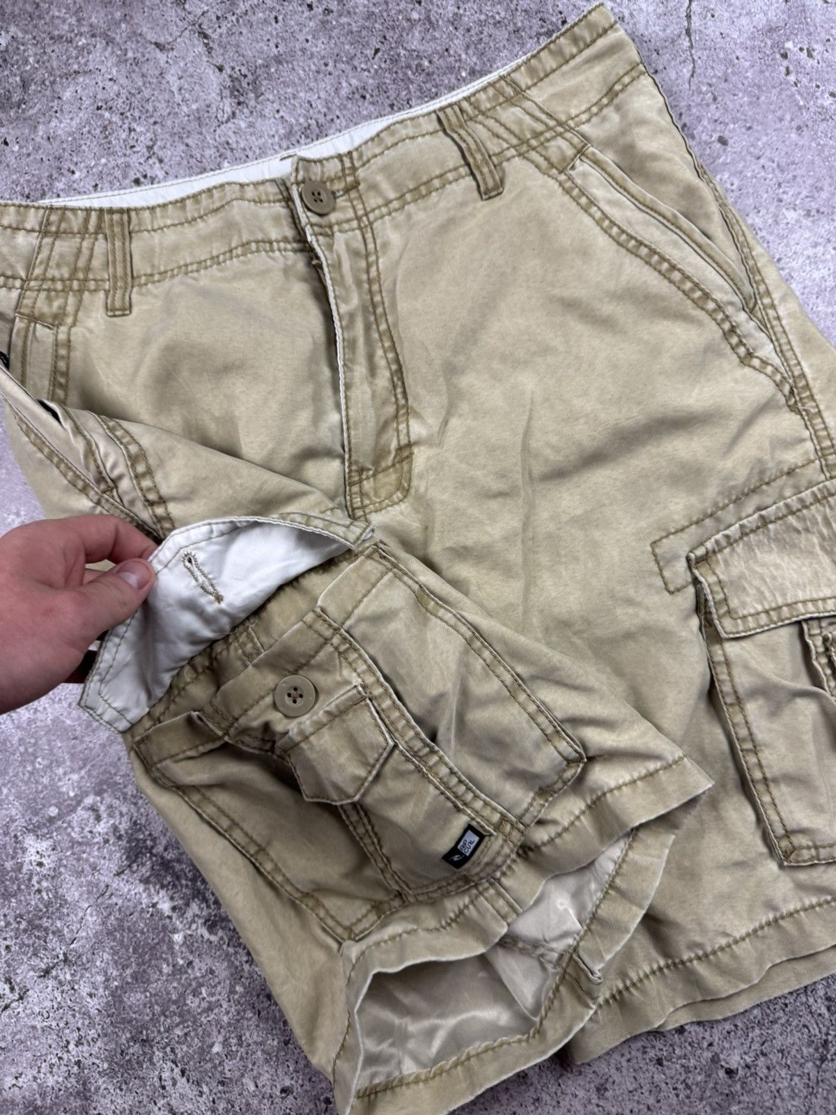 Rip Curl Vintage 00s Rip Curl Baggy Cargo Surf Shorts Y2K Surf Size US 32 / EU 48 - 6 Thumbnail