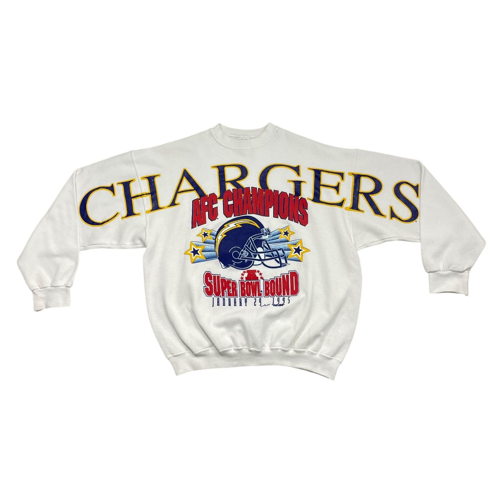 NFL VTG 90s SAN DIEGO CHARGERS SUPER BOWL 1995 SWEATSHIRT XL Size US XL / EU 56 / 4 - 1 Thumbnail