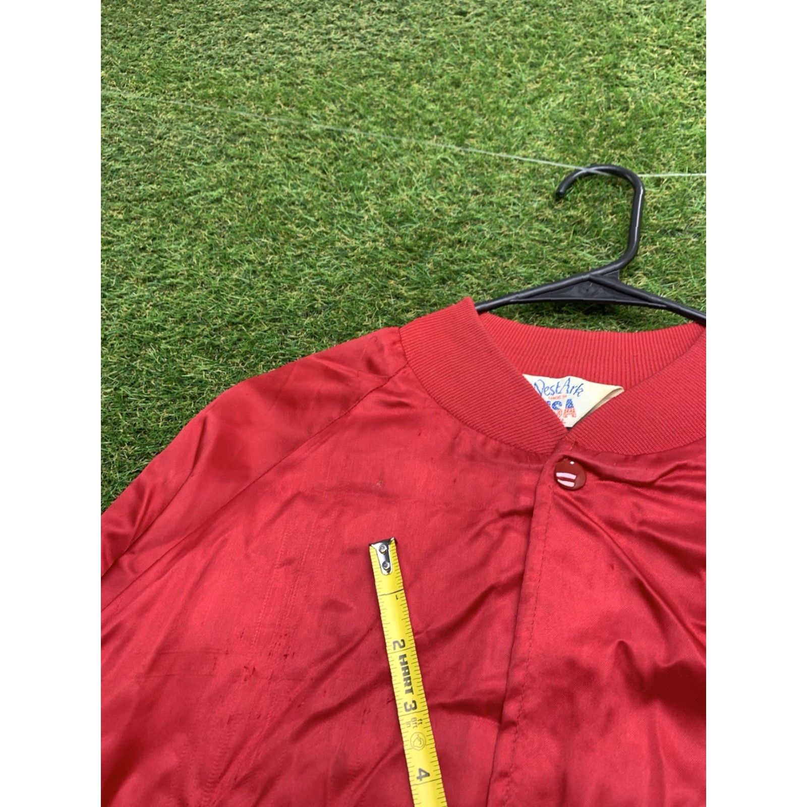 Vintage VINTAGE WestArc Corvette Racing Satin Jacket Mens 2XL Red Puffer Coat Full Zip USA Satin Jacket 90s Racing Mens Red 2XL Size US XXL / EU 58 / 5 - 5 Thumbnail
