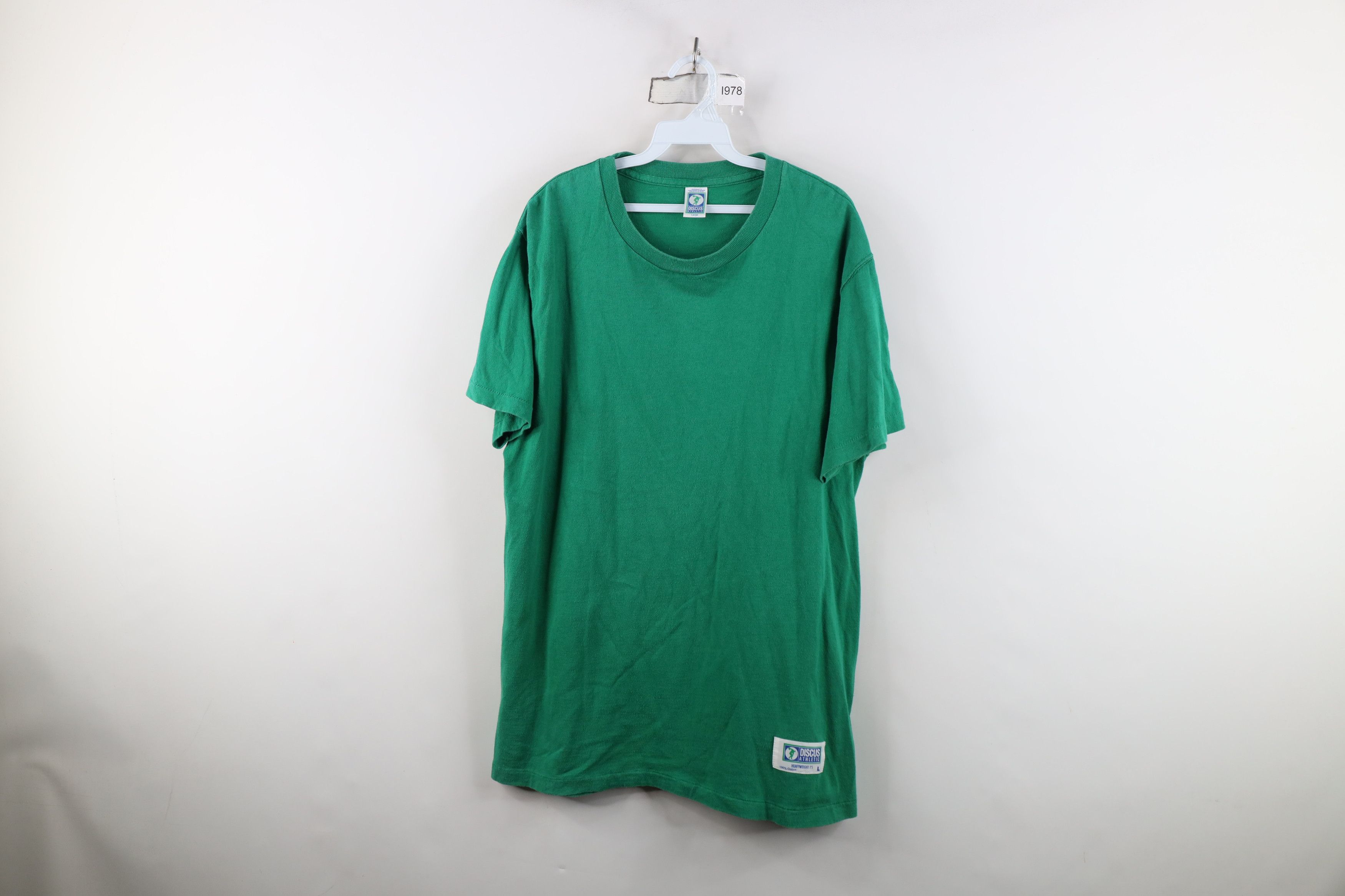 Vintage Vintage 90s Streetwear Blank Heavyweight Cotton T-Shirt USA Size US L / EU 52-54 / 3 - 1 Thumbnail